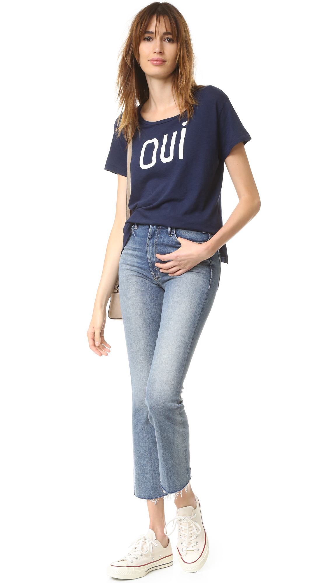 Lyst - Sundry Oui Loose Tee in Blue