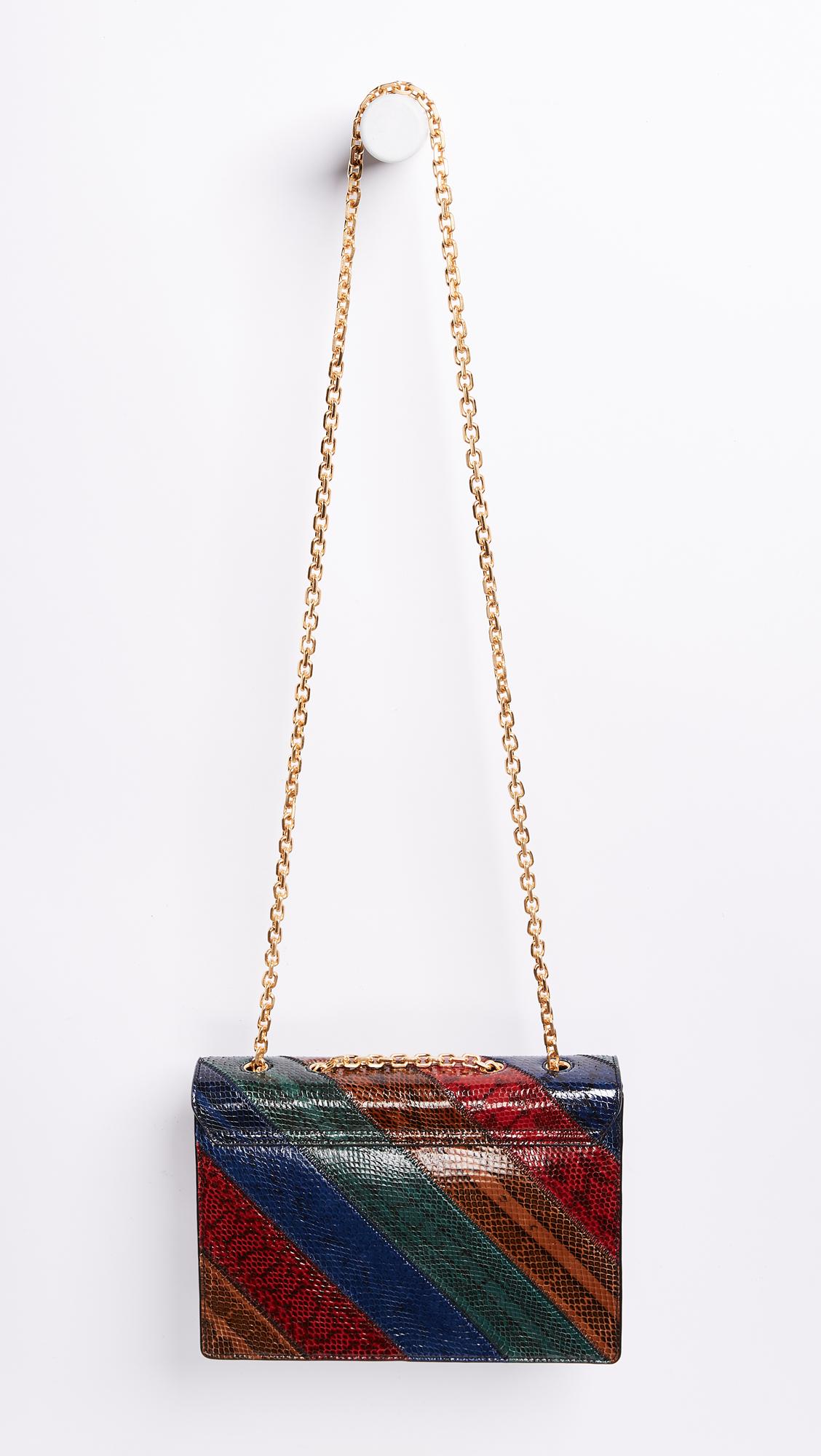 Tory Burch Gemini Link Chain Snake Shoulder Bag Lyst