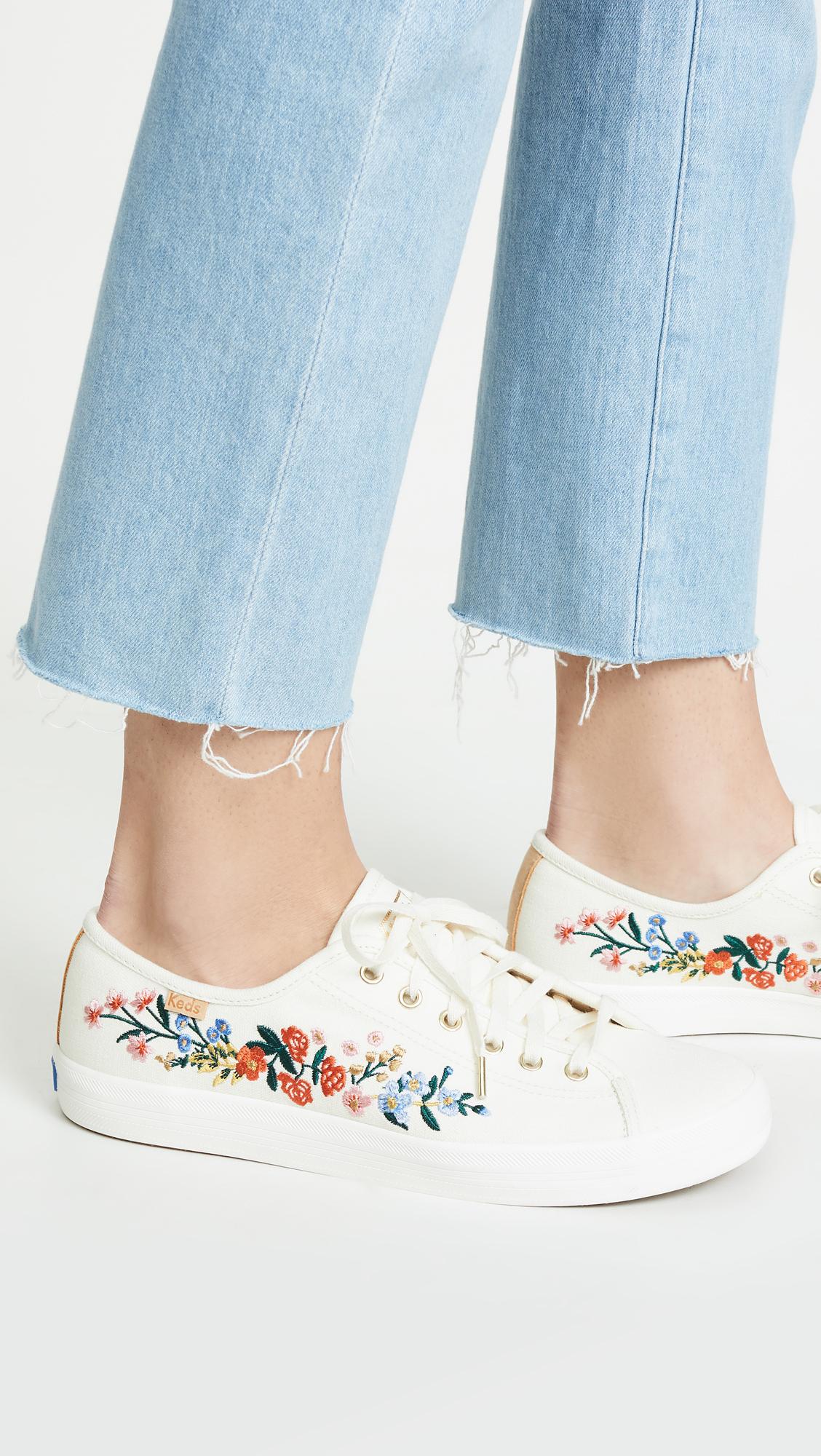 Keds X Rifle Paper Co Vines Embroidery Sneakers in White Lyst