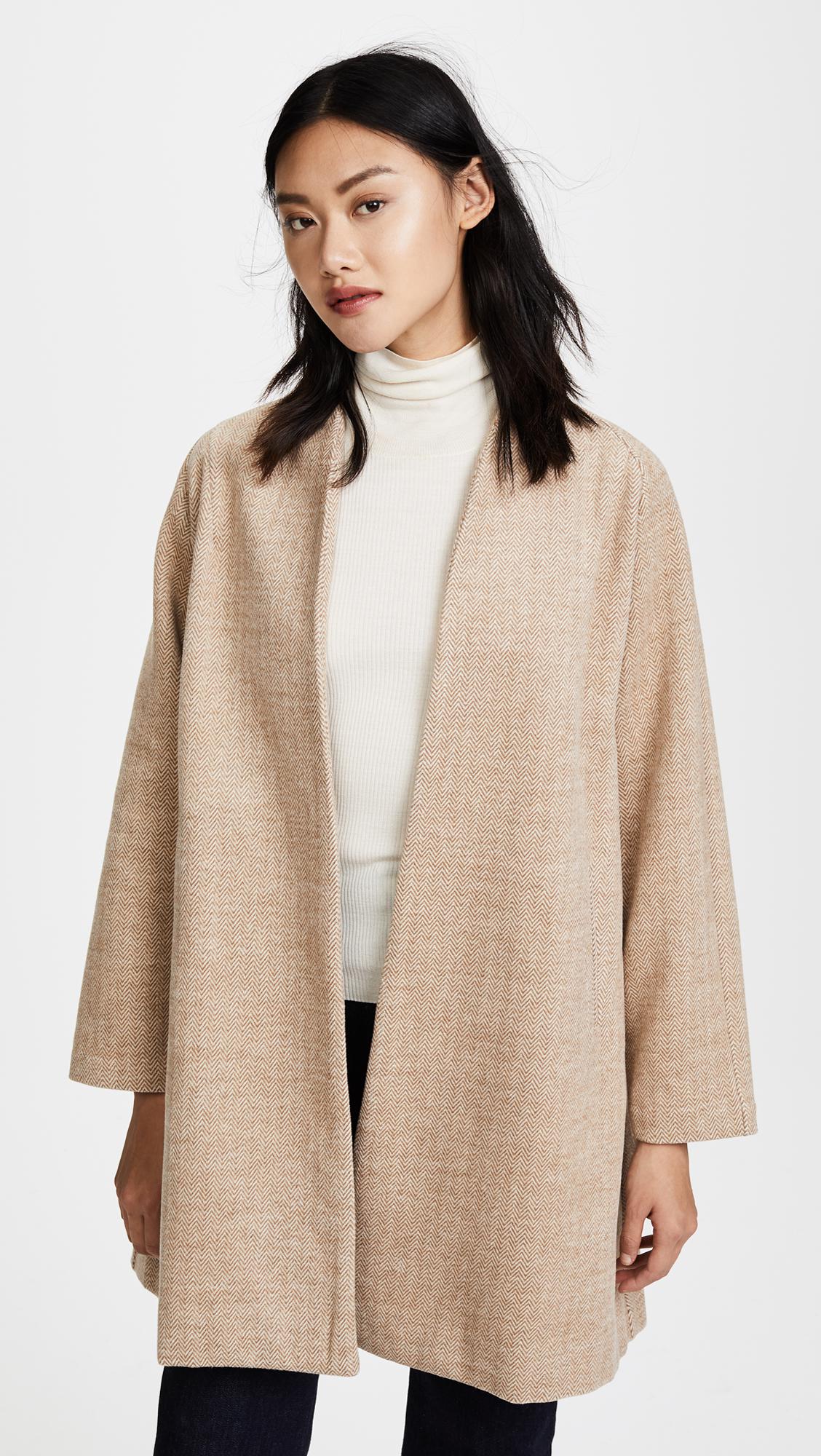 Lyst Madewell Stanza Herringbone Coat in Natural