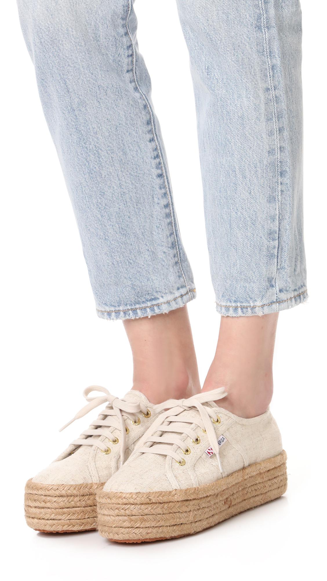 superga platform espadrille sneakers