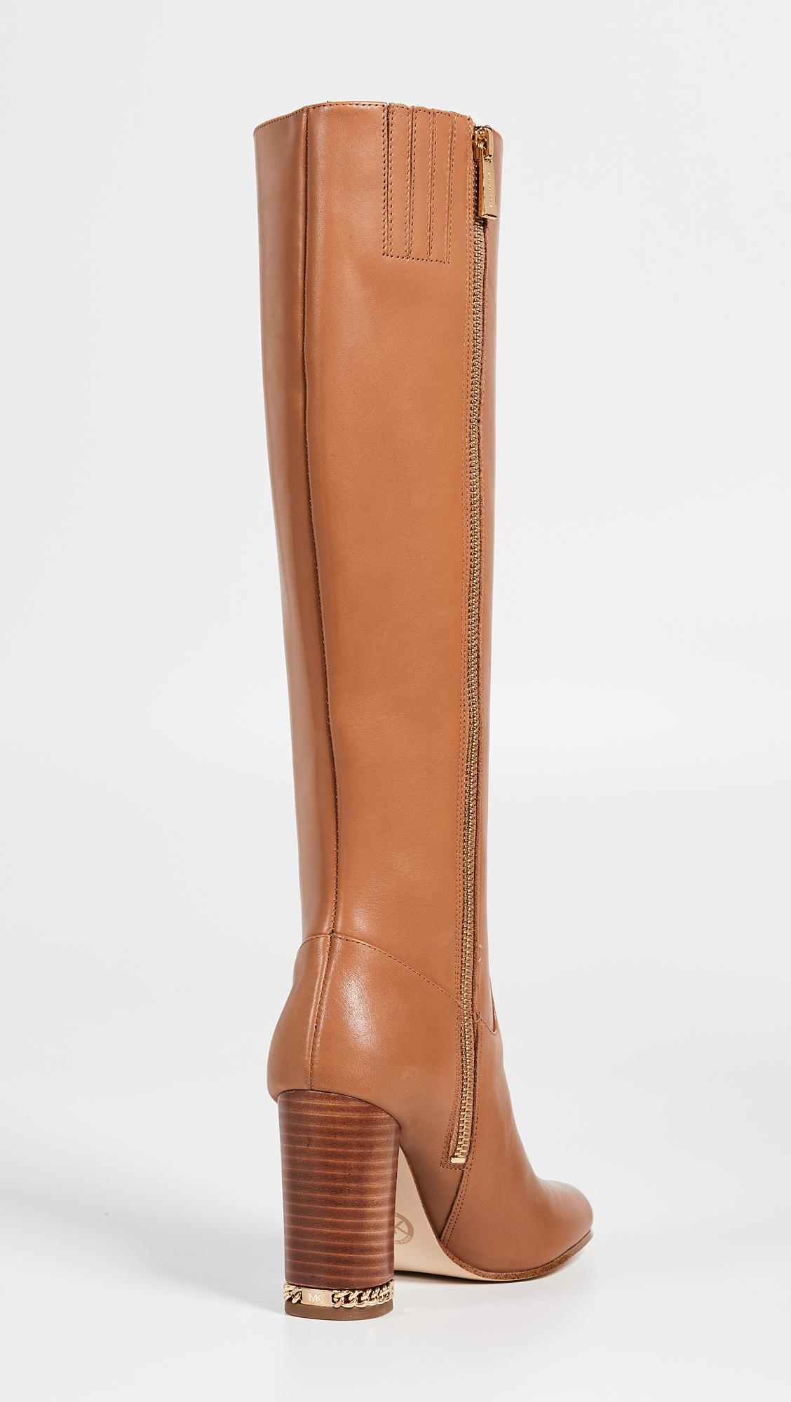 michael kors walker leather boot oxblood