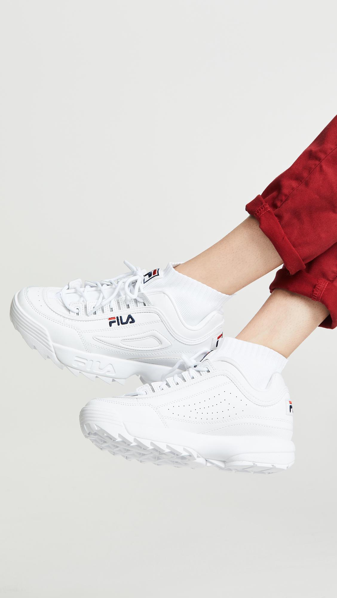 fila white trainers womens