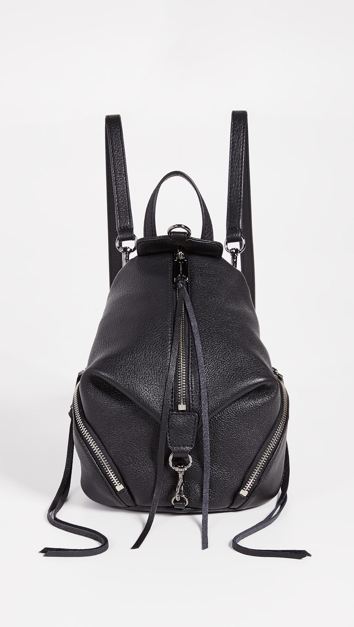 Lyst - Rebecca Minkoff Convertible Mini Julian Backpack in Black