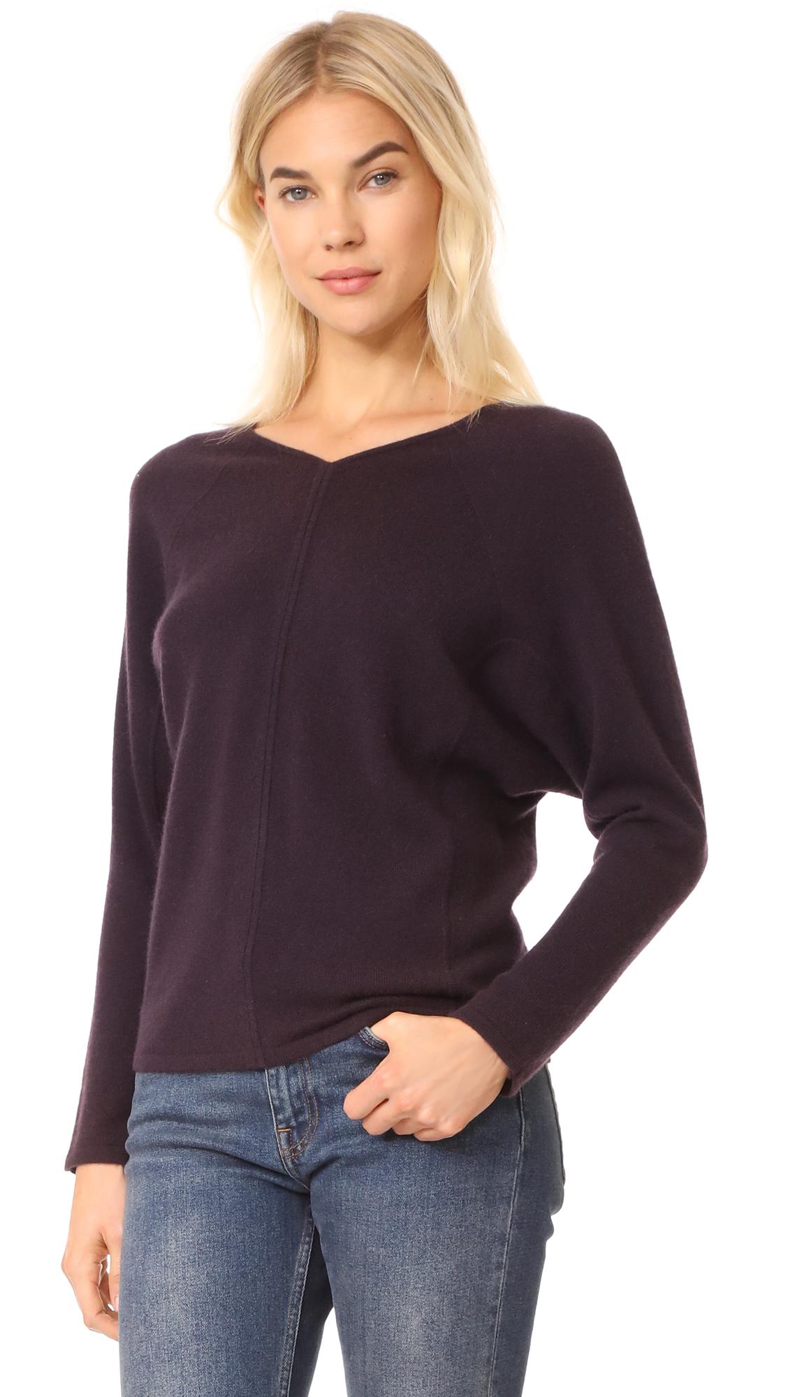 double v neck sweater