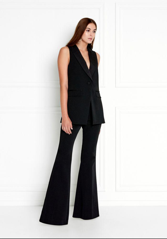 Lyst - Rachel zoe Knight Tuxedo Vest in Black