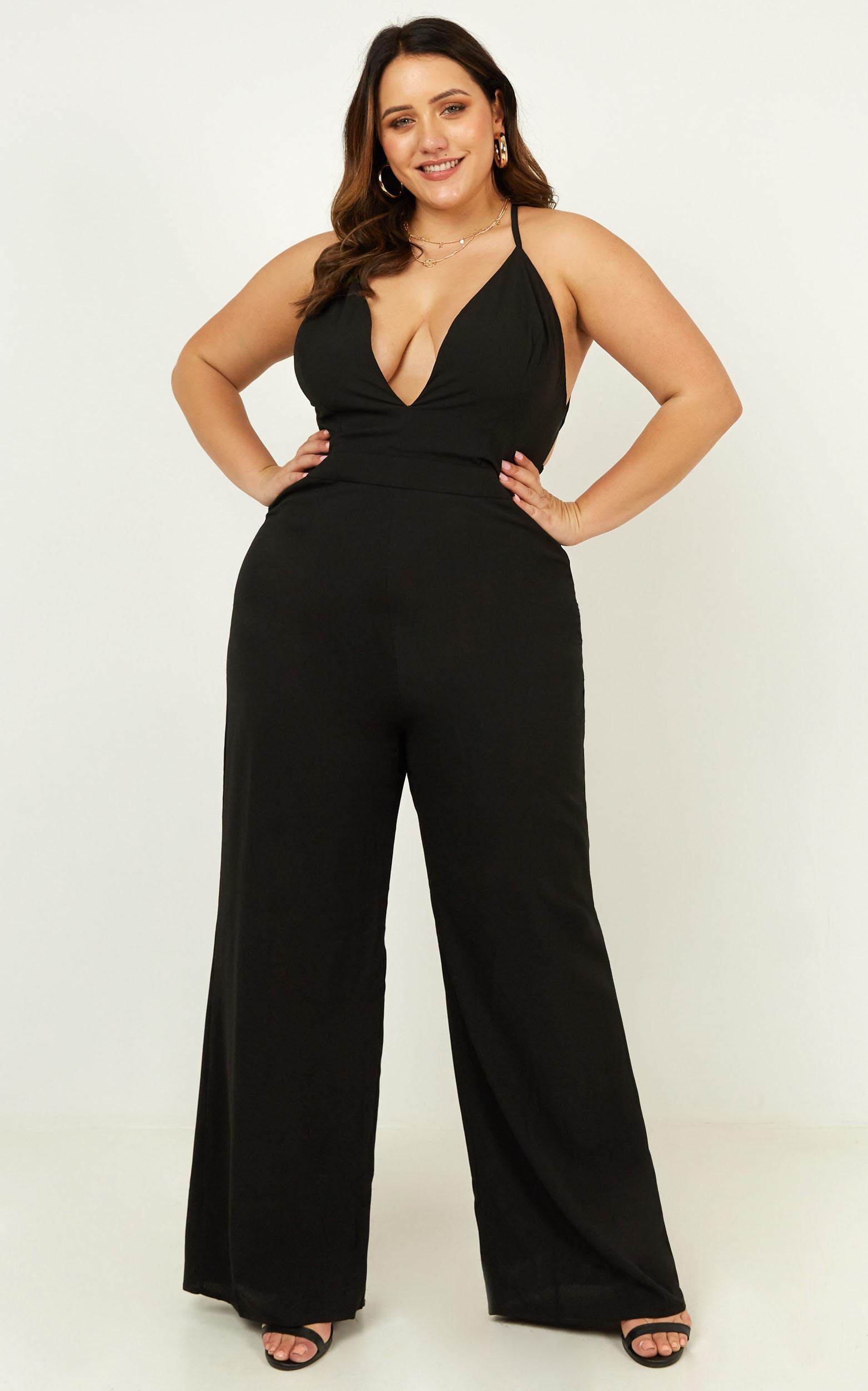 showpo black jumpsuit