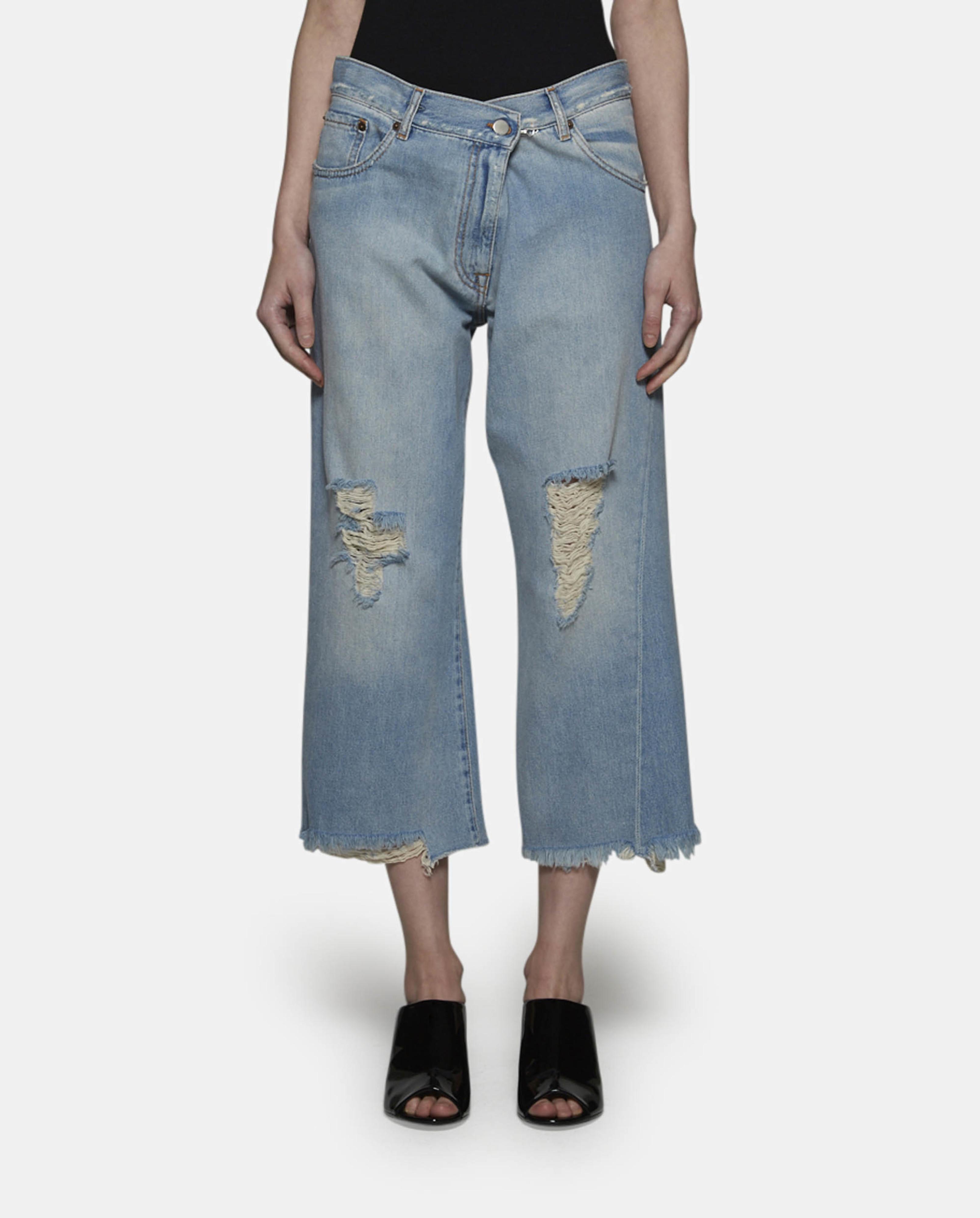 Lyst MM6 by Maison Martin Margiela Deconstructed Distressed Jeans