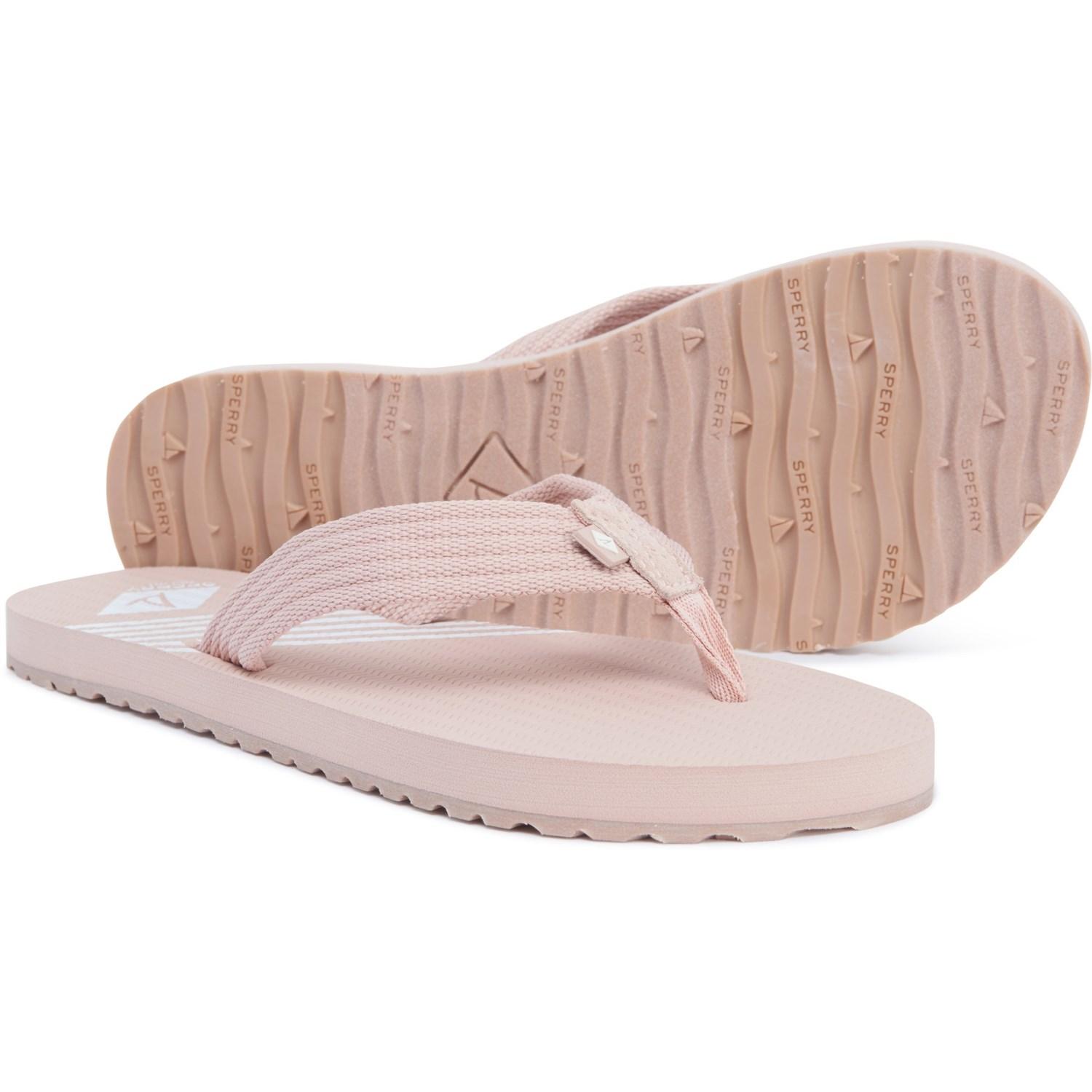 pink sperry flip flops