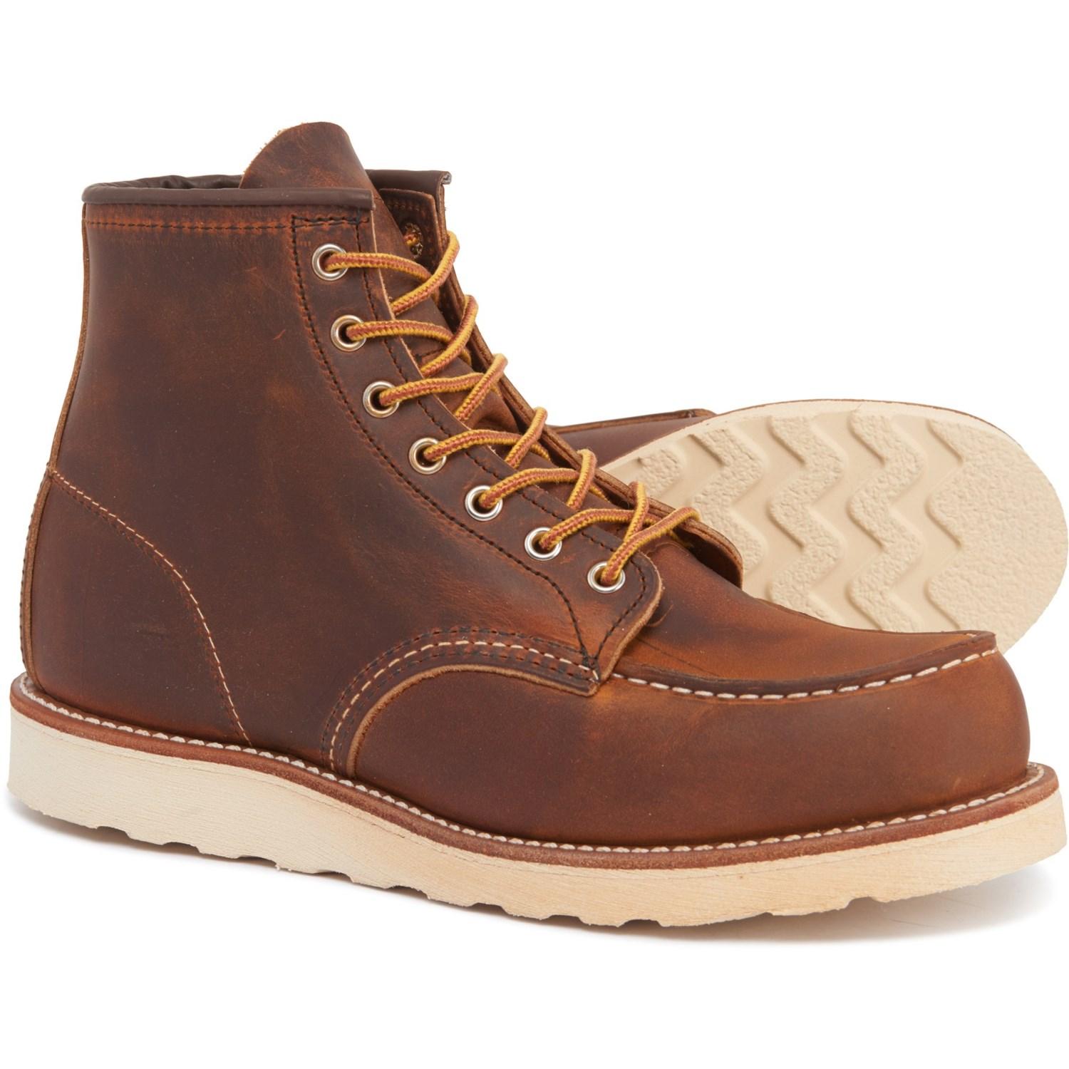 Red Wing Leather 6? Classic Moc-toe Work Boots in Copper (Brown) for ...