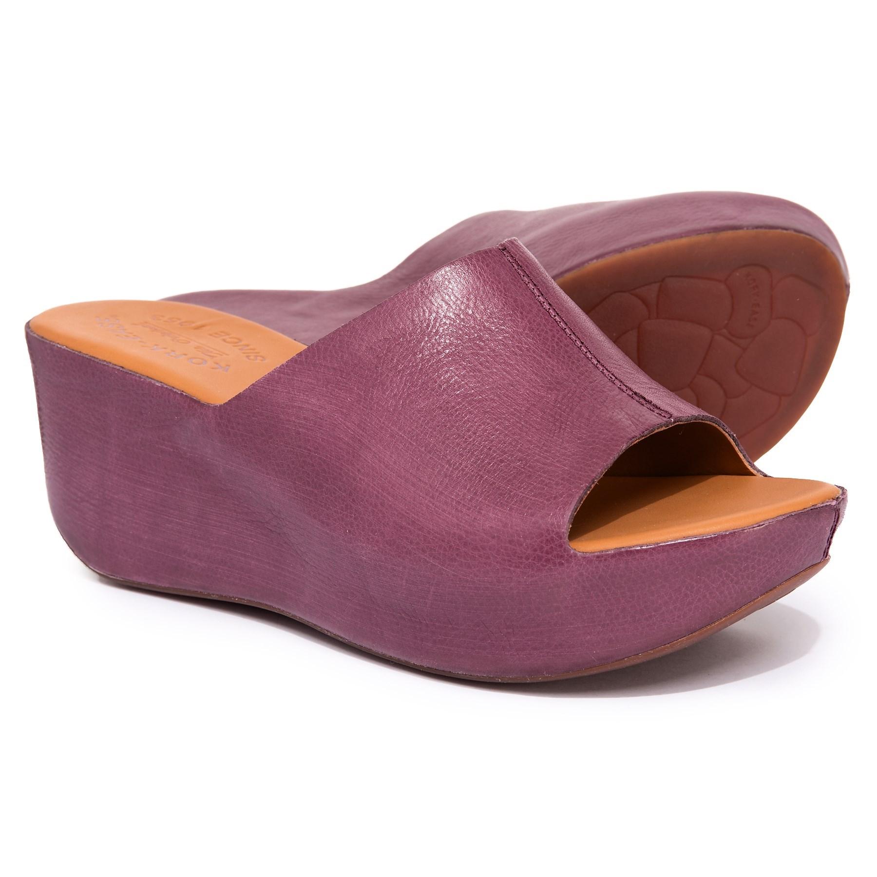 Kork-Ease Leather Greer (burgundy) Wedge Shoes in Purple - Lyst