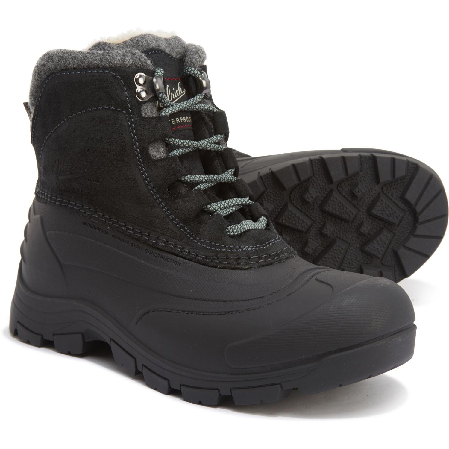 Woolrich Fully Wooly Green Bay Winter Boots in Black for Men - Lyst