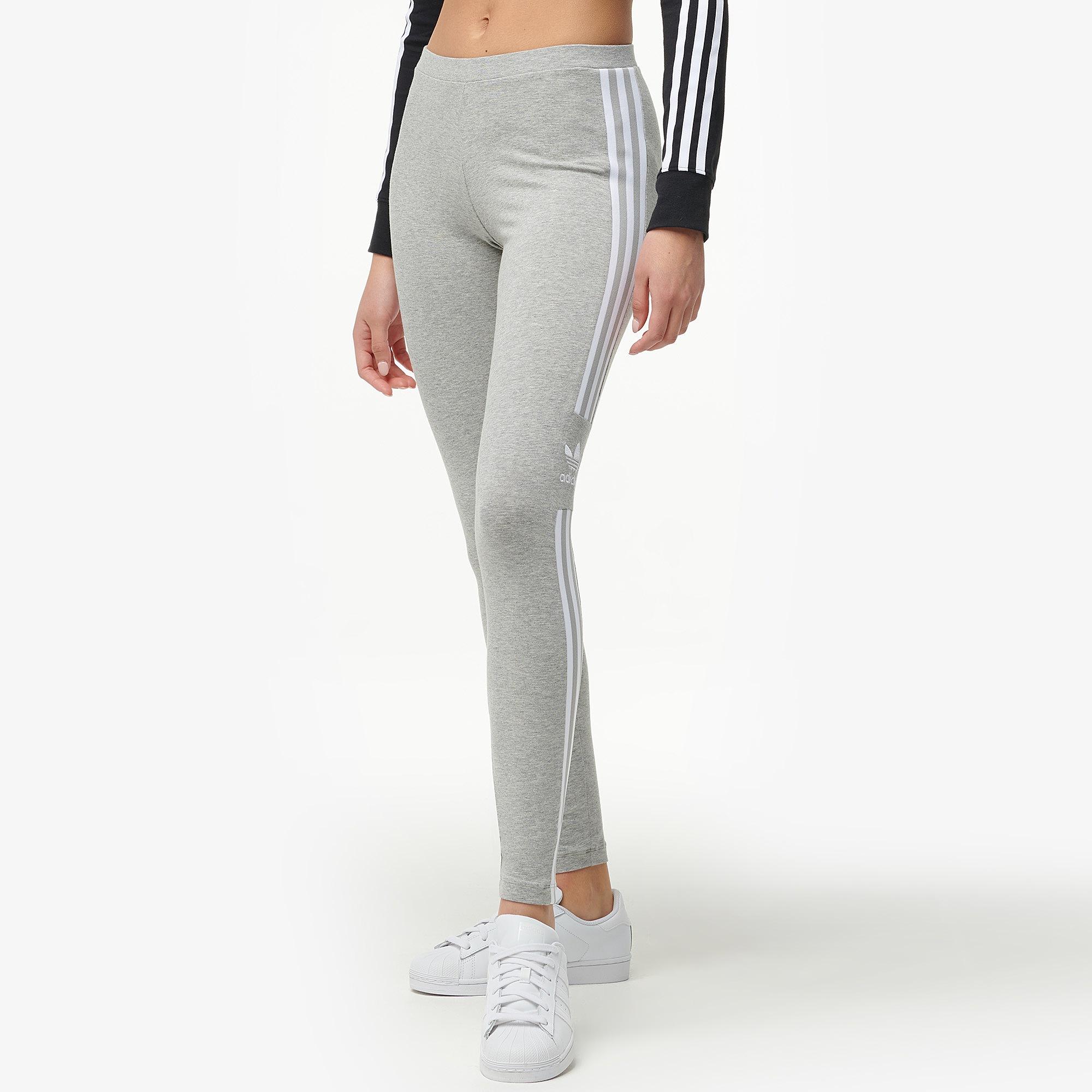 adidas originals adicolor three stripe trefoil legging in green