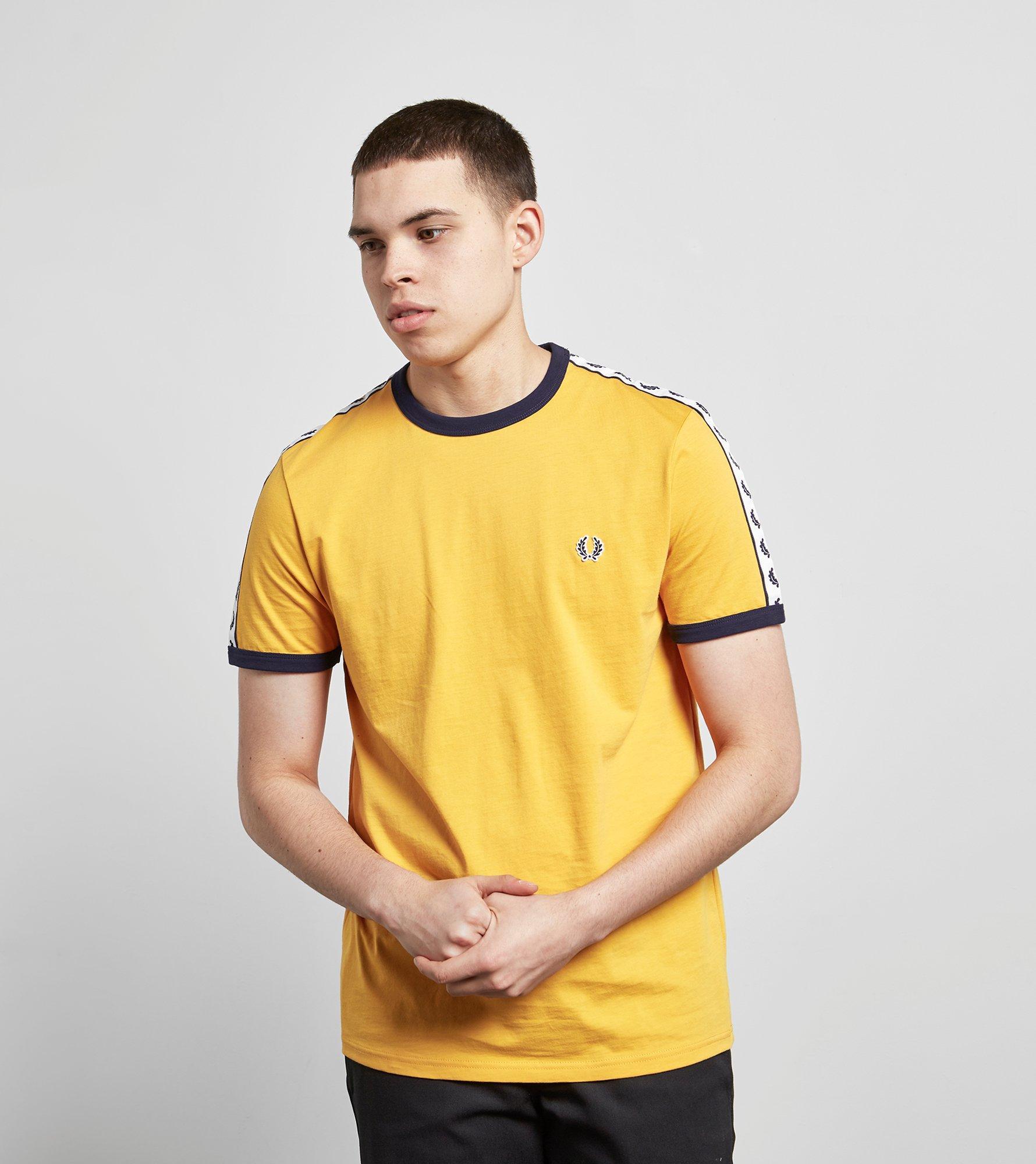 Lyst Fred  Perry  Taped Ringer T shirt in Yellow  for Men