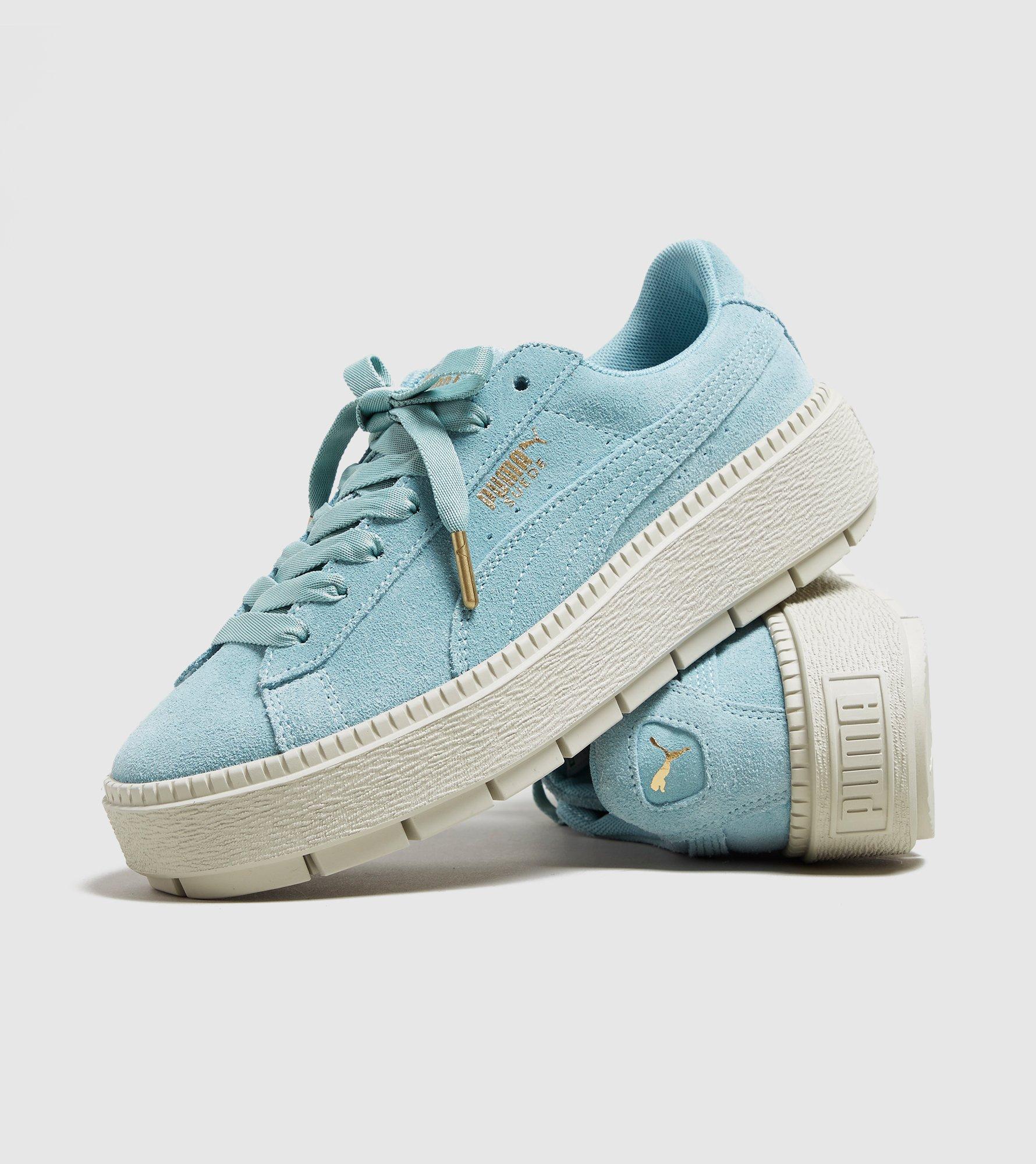 puma suede platform blau