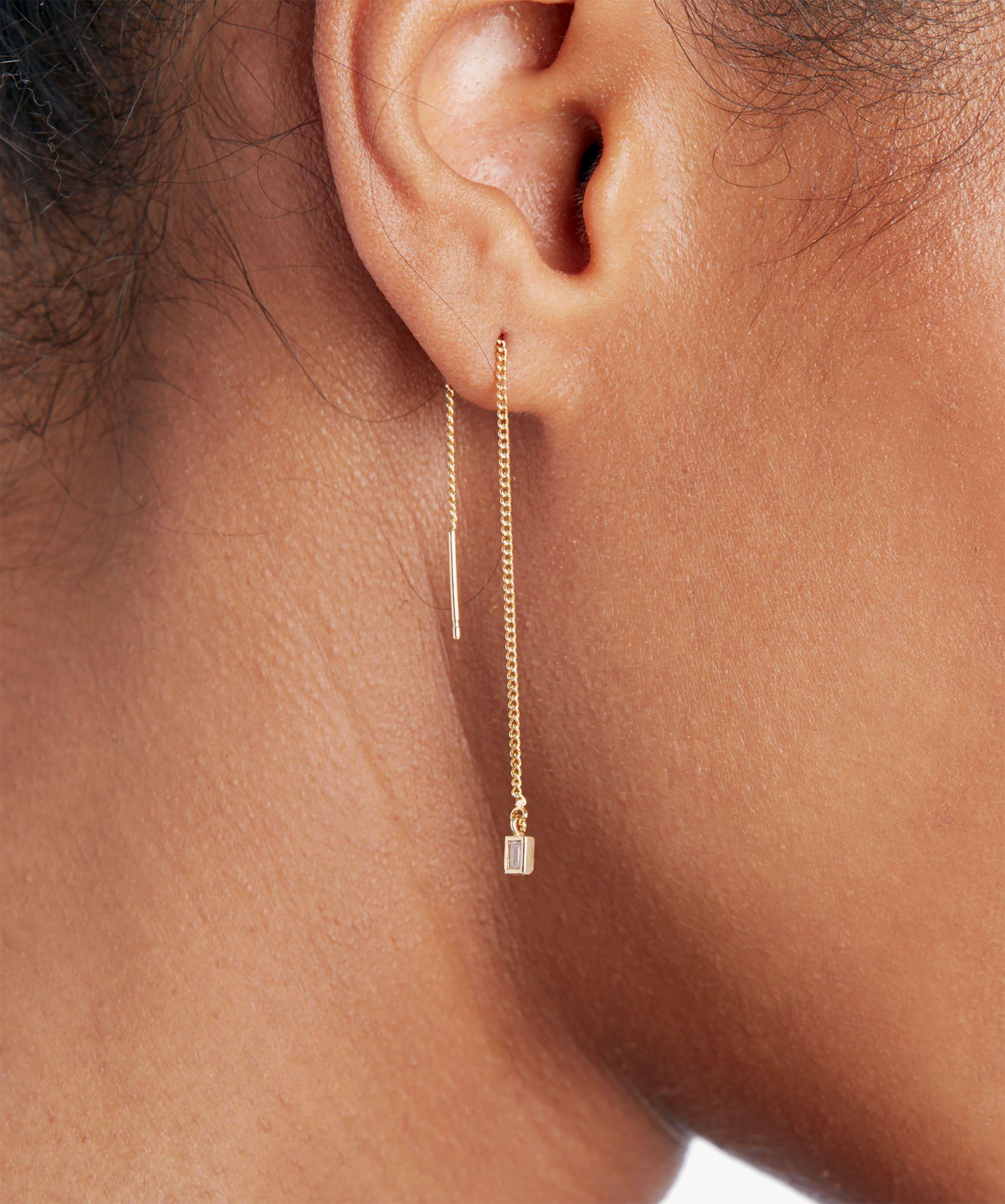Lyst Sole Society Plated Earring Threaders In Metallic Gallery