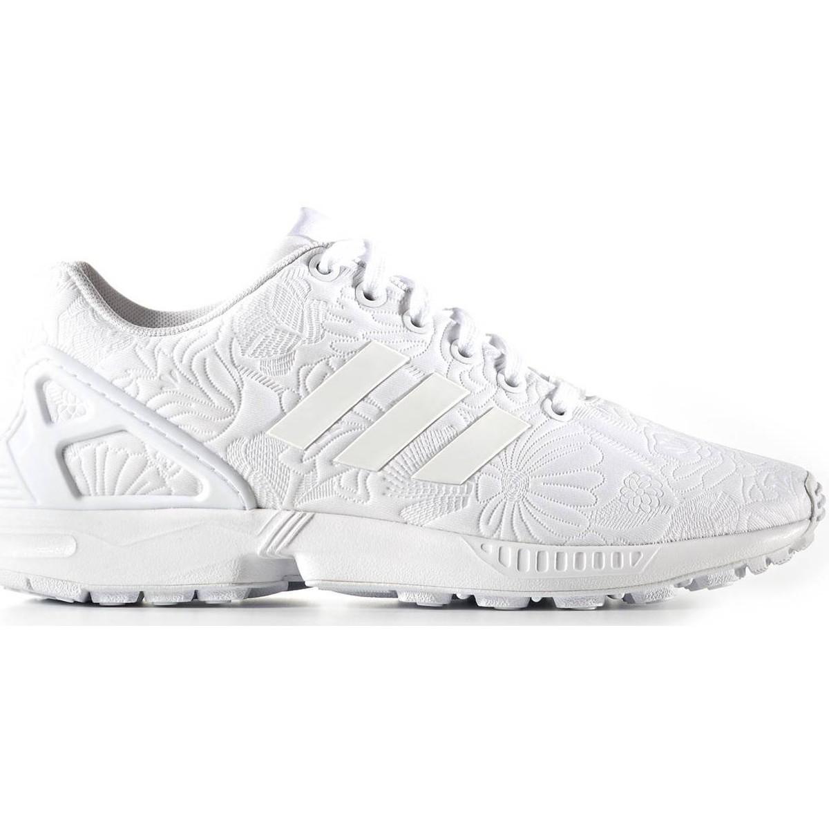 ADIDAS ZX FLUX Women White Black Sneaker Bianco s76590 ADIDAS ZX FLUX Women White Black Sneaker Bianco s76590