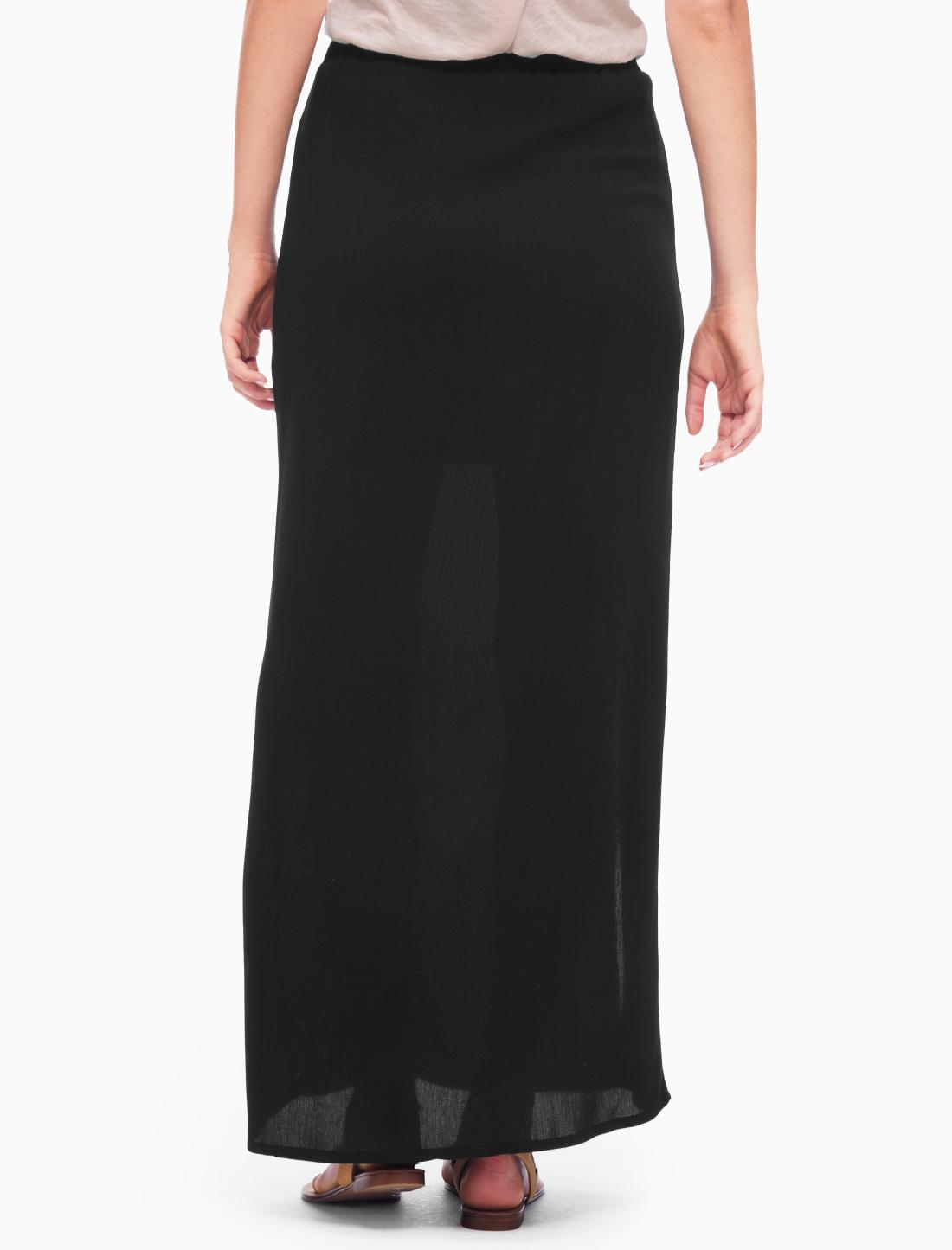 Splendid Crinkle Gauze Column Skirt in Black | Lyst