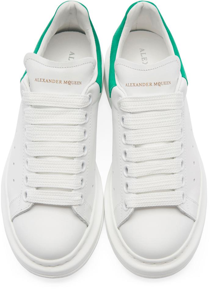 alexander mcqueen shoes white and green