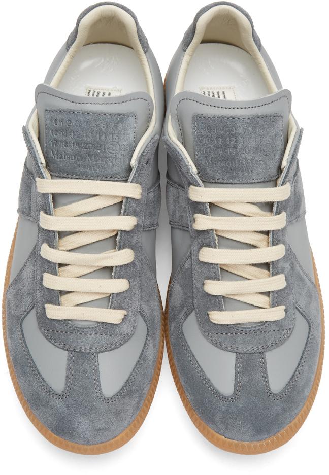 Lyst - Maison Margiela Grey Replica Sneakers in Gray for Men