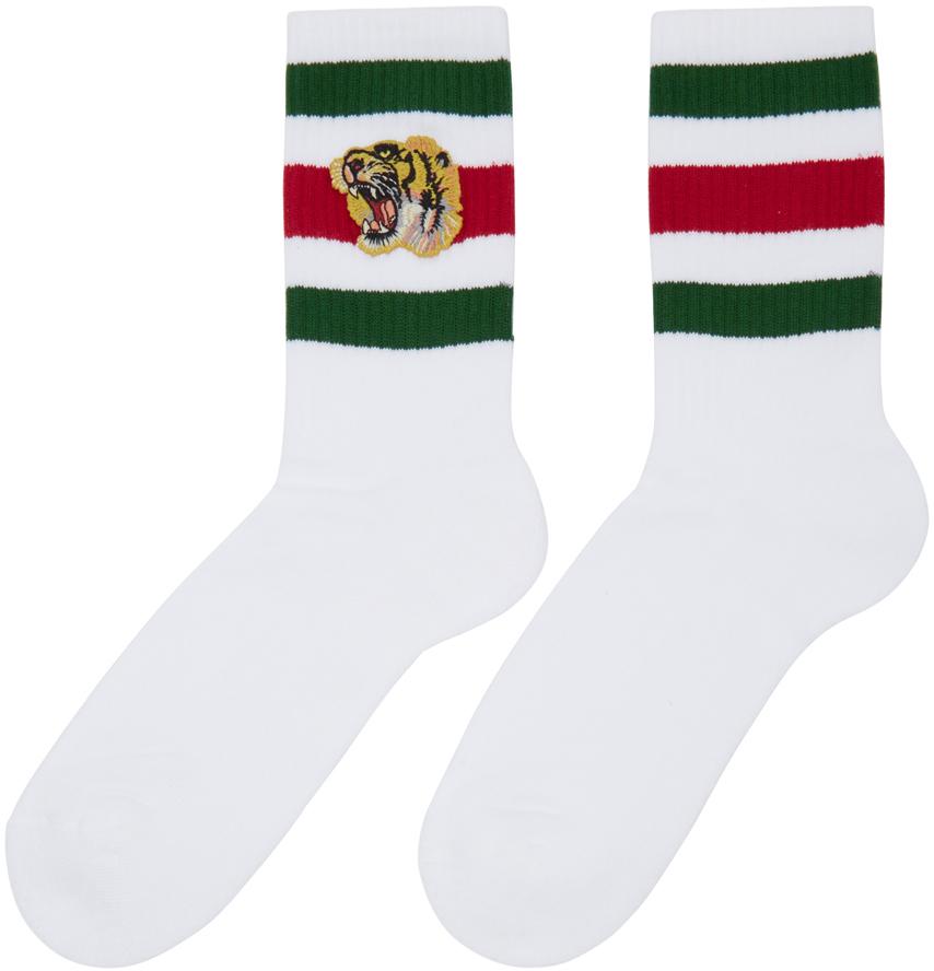 Lyst - Gucci White Little William Tiger Socks in White for Men