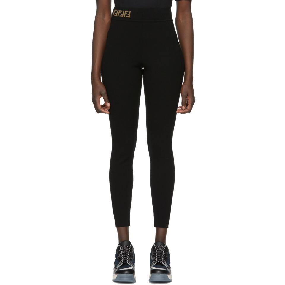 Fendi: Black 'Forever Fendi' Leggings | SSENSE | Fendi clothing, Fendi, Fashion