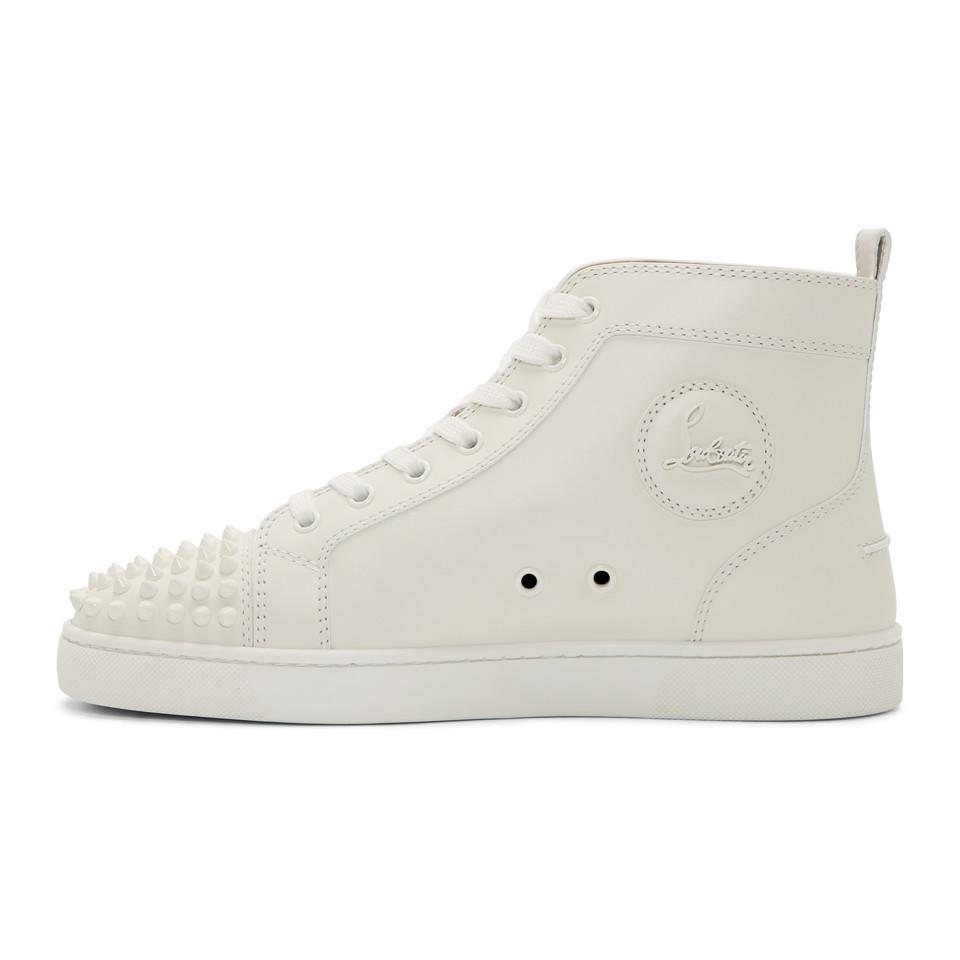 all white christian louboutin sneakers