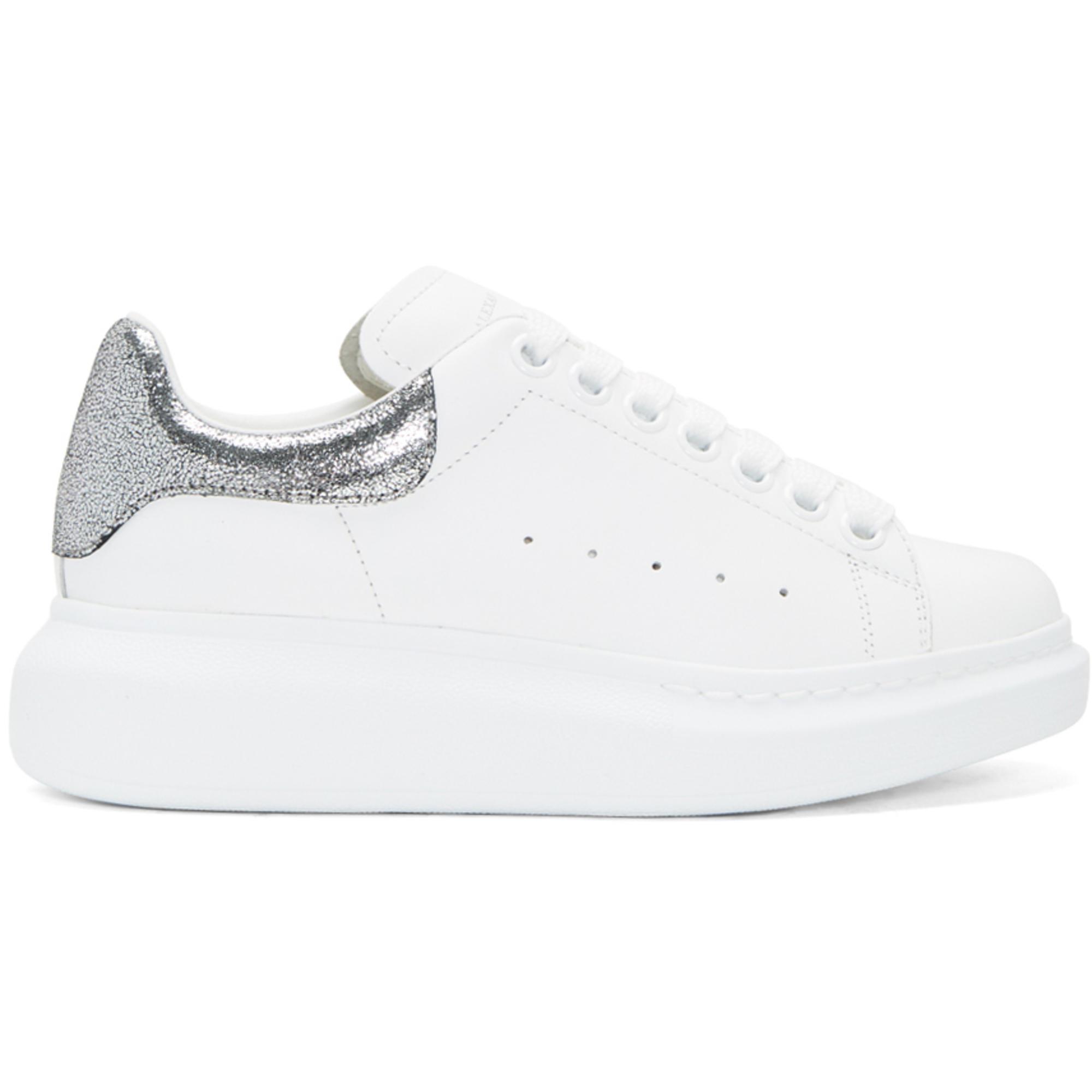 Lyst - Alexander mcqueen White & Silver Oversized Trainers in White