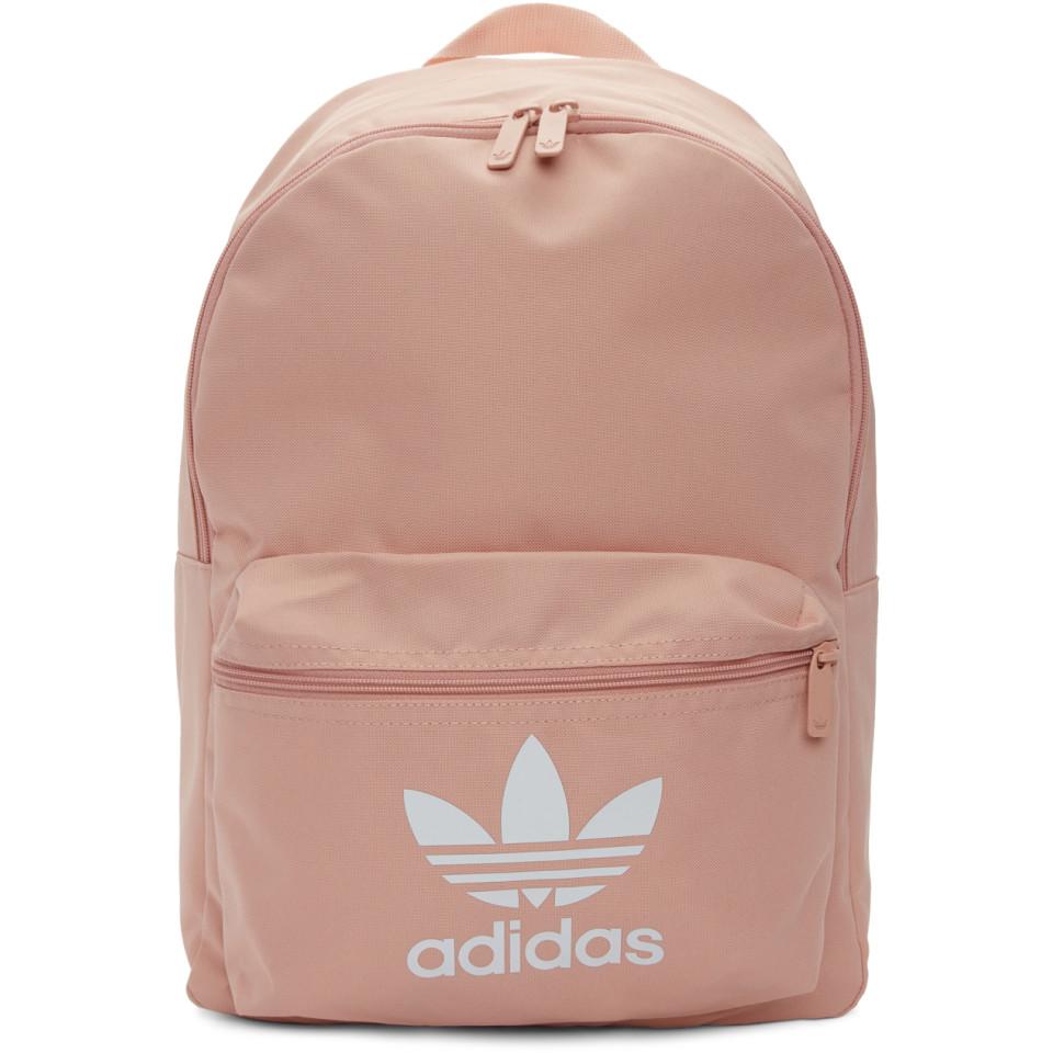 adidas Originals Pink Adicolor Classic Trefoil Backpack in Pink - Lyst