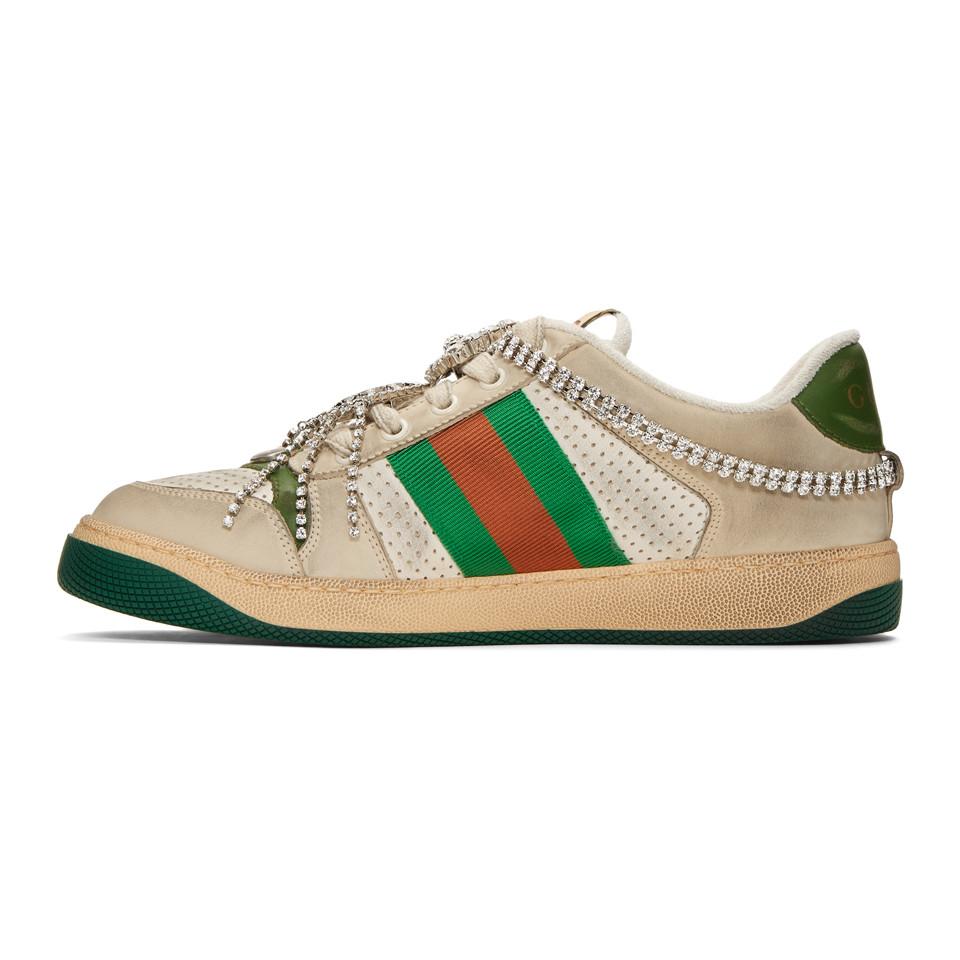 gucci white screener sneakers