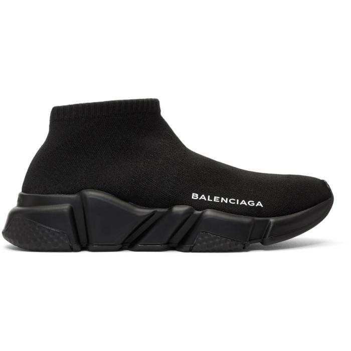 Lyst - Balenciaga Black Speed Knit Sneakers in Black for Men