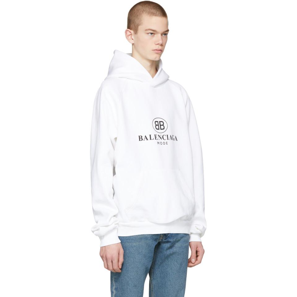 white balenciaga mode hoodie