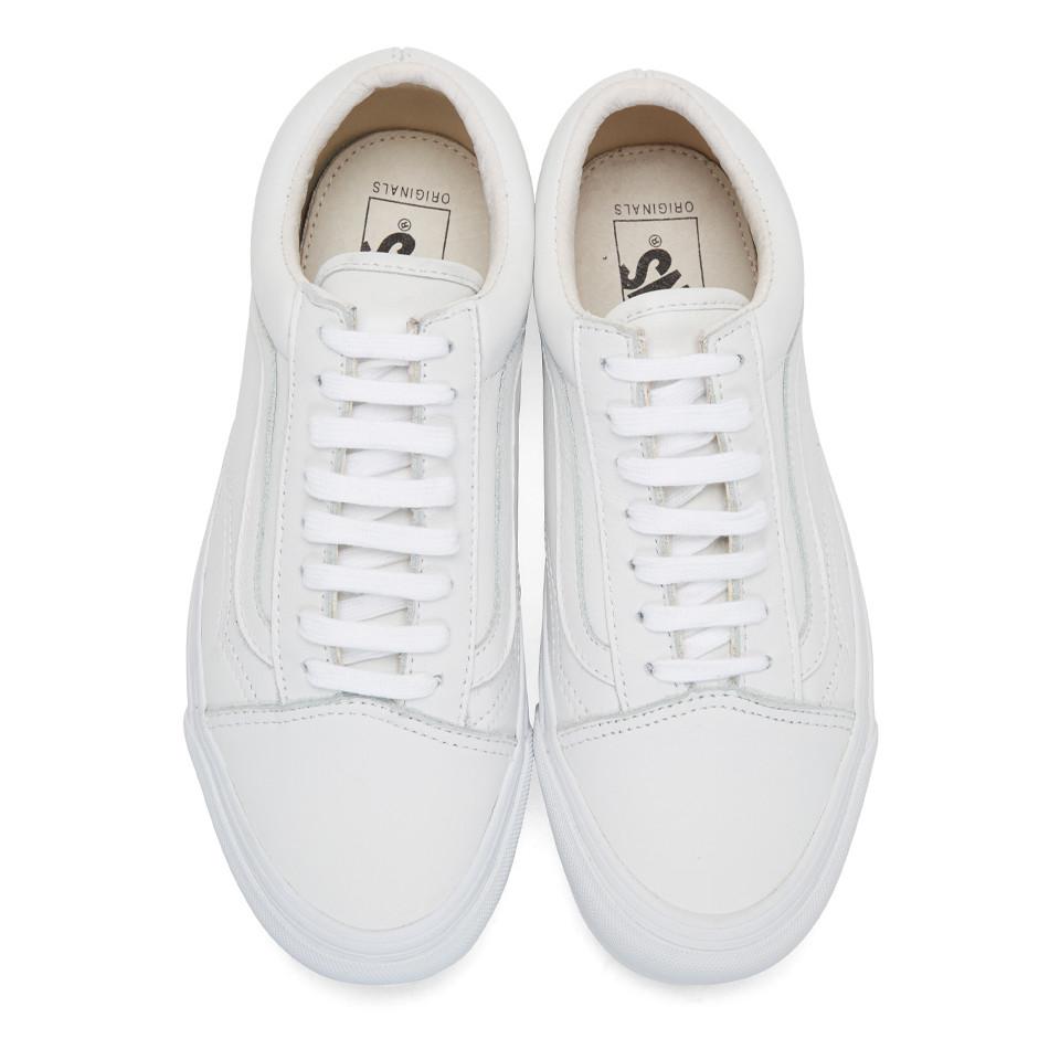 Vans Leather White Og Old Skool Lx Vl Sneakers for Men - Lyst