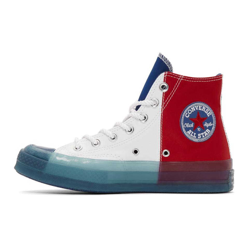 Converse Multicolor Transparent Sole Chuck 70 High Sneakers in Red for