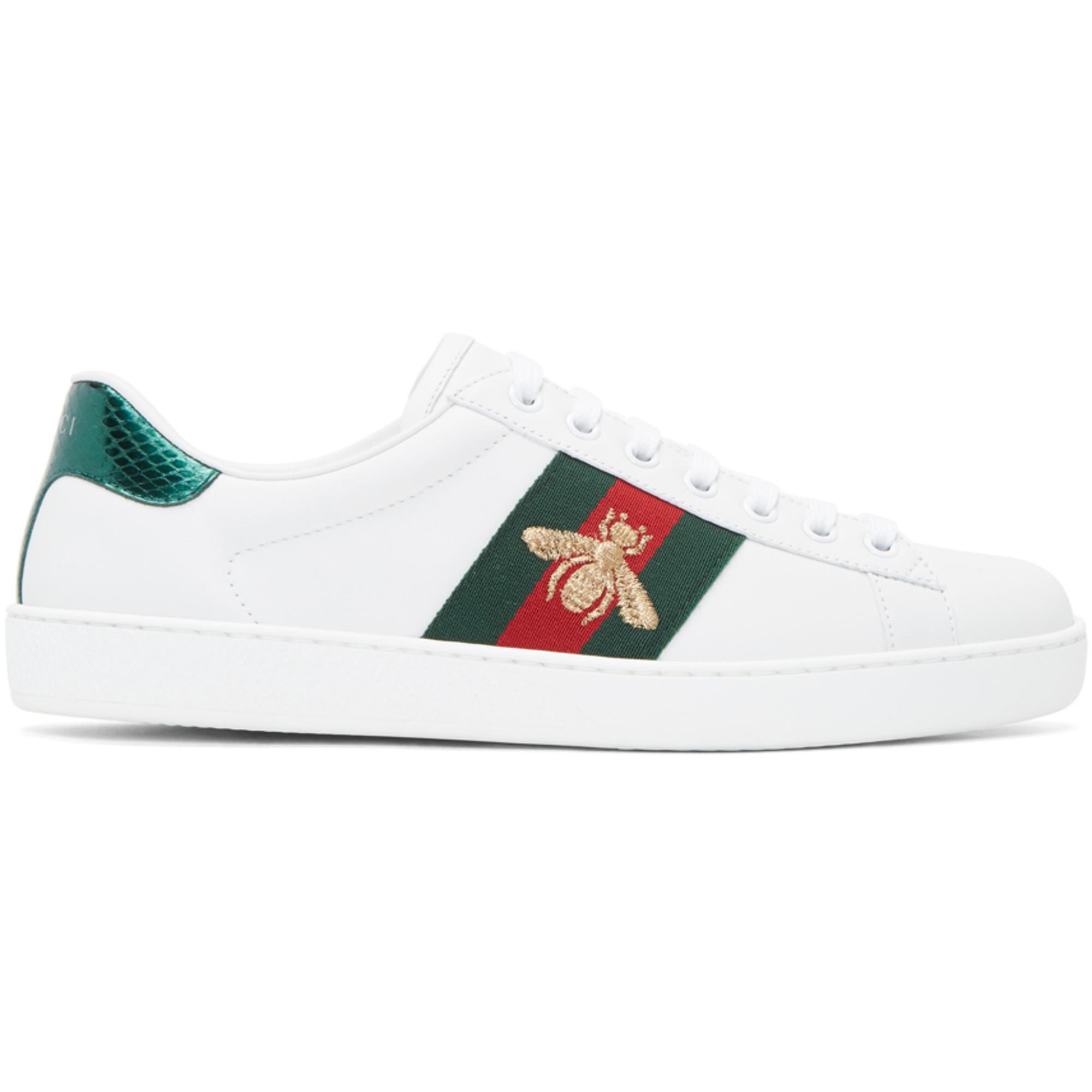 Lyst - Gucci White Bee Ace Sneakers in White for Men