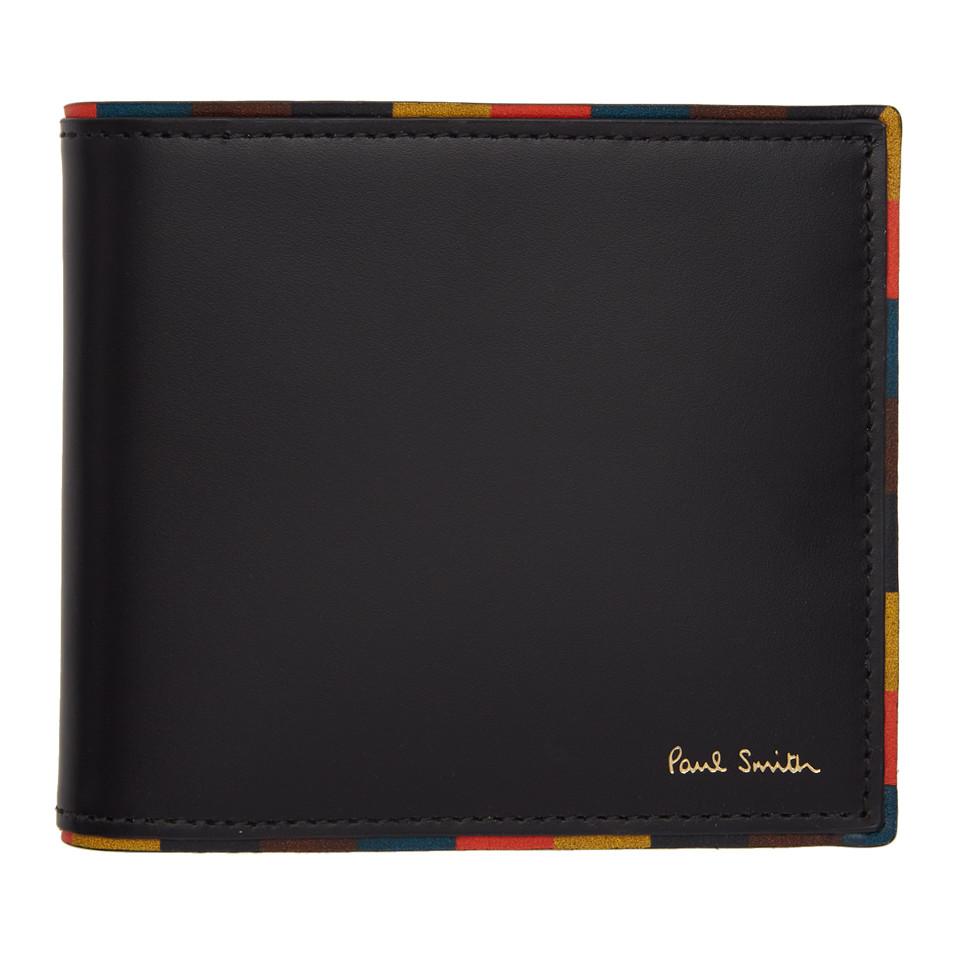 Paul Smith Black Striped Edge Wallet in Black for Men - Lyst