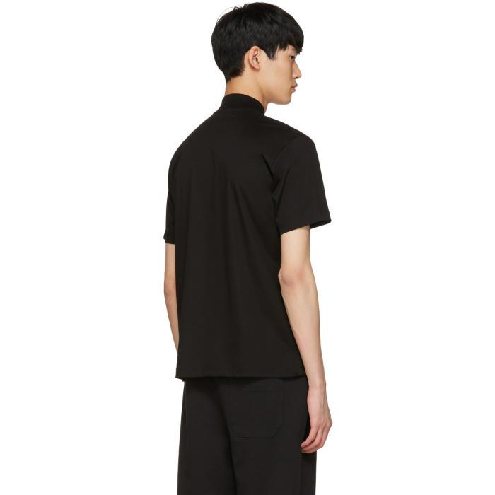 Download Lyst - Johnlawrencesullivan Black Mock Neck T-shirt in ...