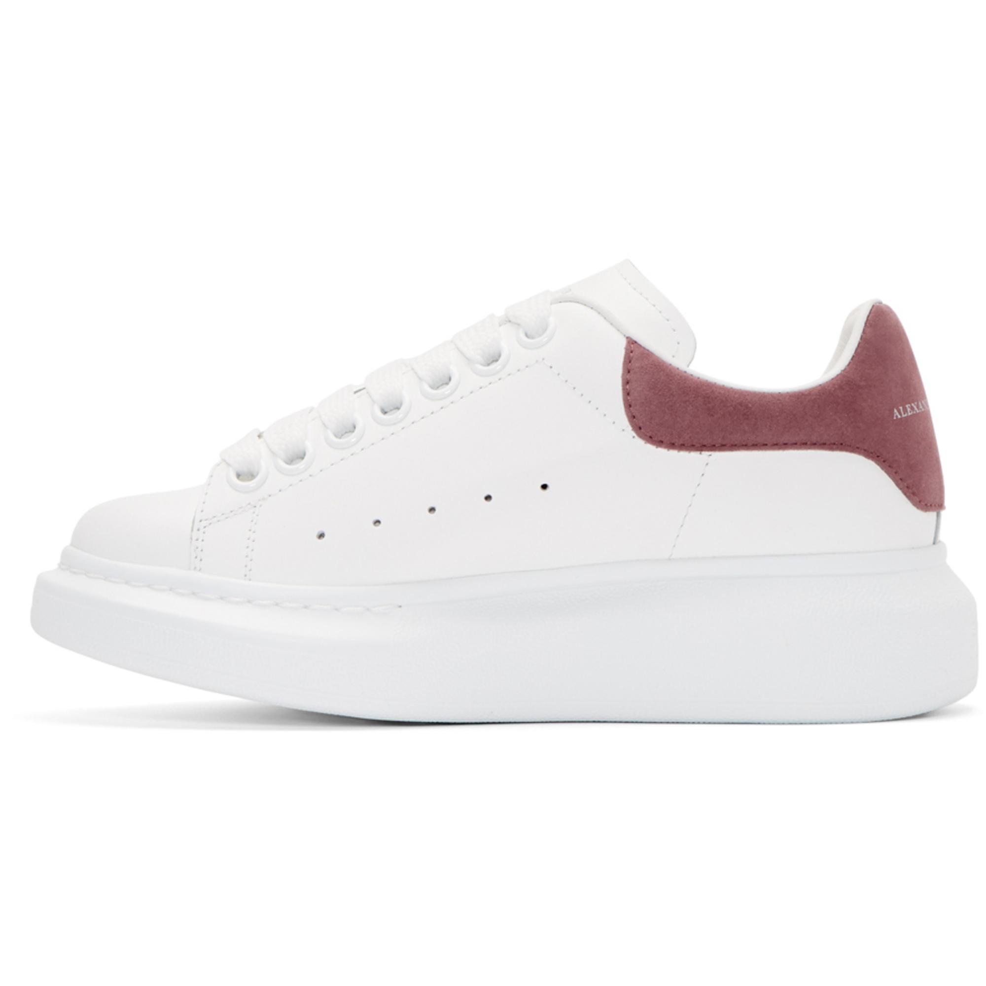 Lyst - Alexander McQueen White And Pink Oversized Sneakers in White