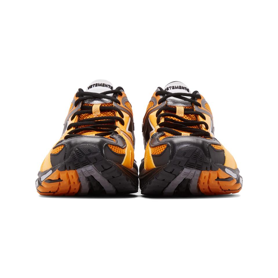 Vetements Leather Orange Reebok Edition Spike Runner 200 Sneakers for ...