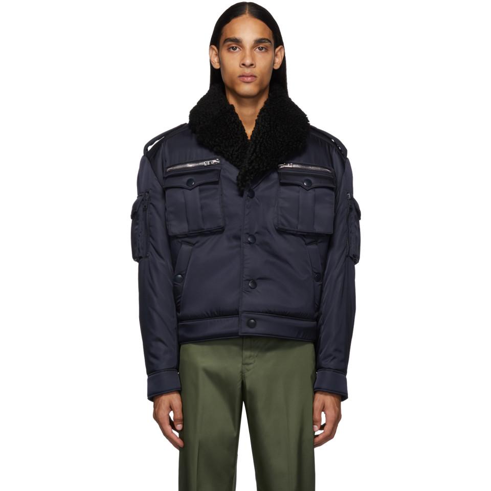 prada nylon bomber jacket