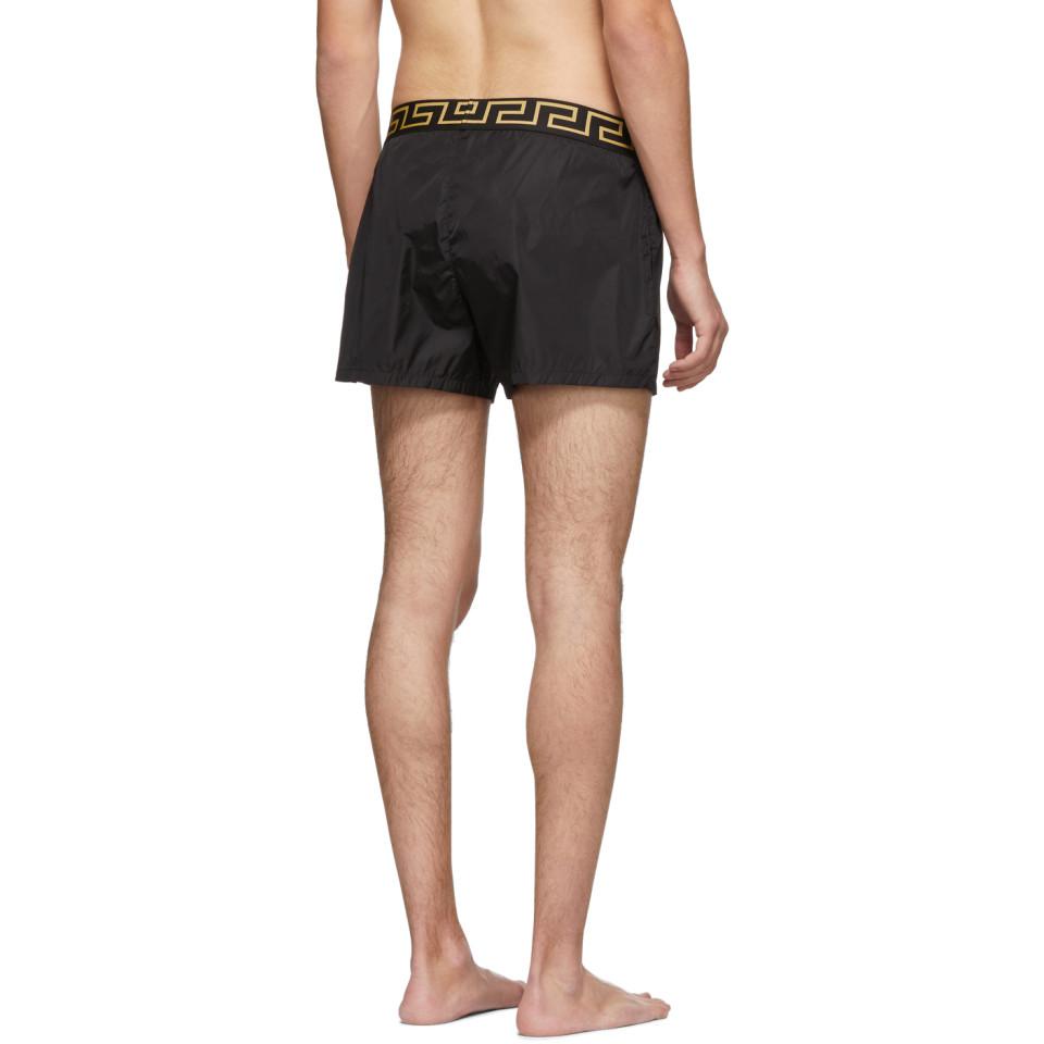 mens black versace swim shorts