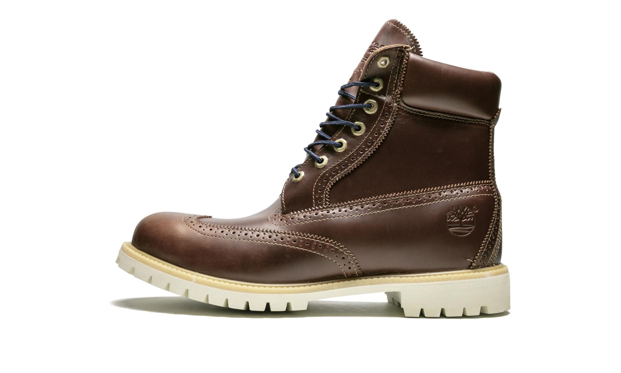 timberland wingtip boots brown