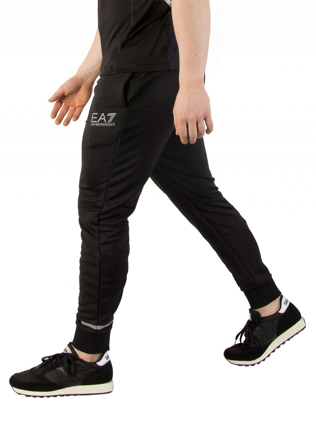 men's black armani joggers