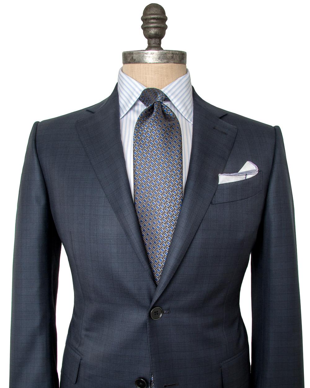 Lyst - Ermenegildo Zegna Navy Glen Plaid Suit in Blue for Men
