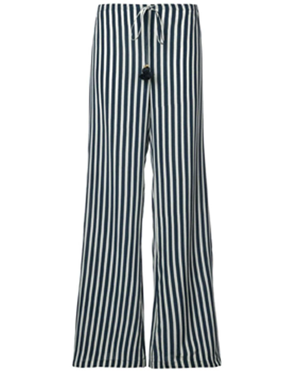 Figue Ibiza Stripe Mid Navy Simone Pant in Blue - Lyst