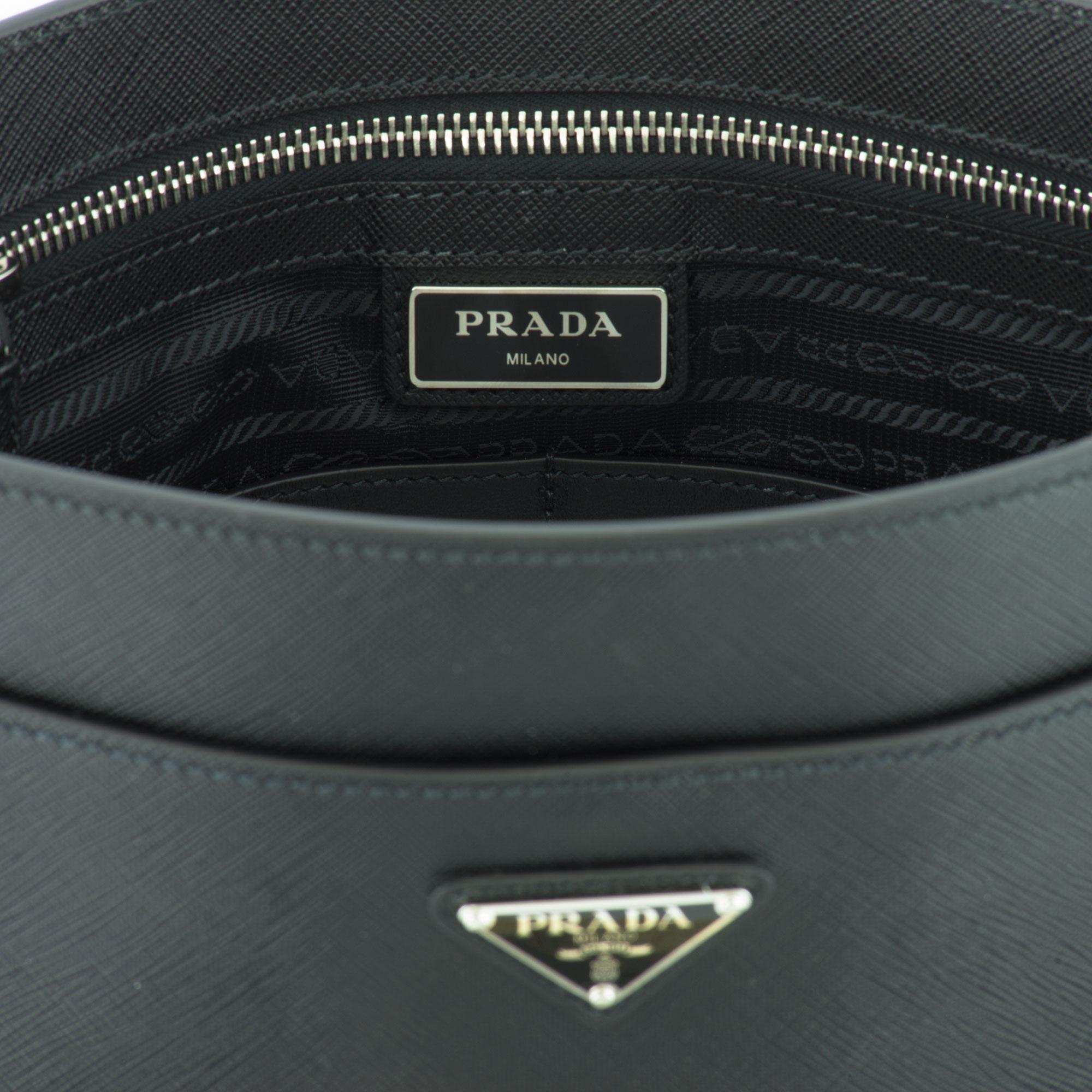 Lyst - Prada Saffiano Leather Shoulder Bag in Black for Men