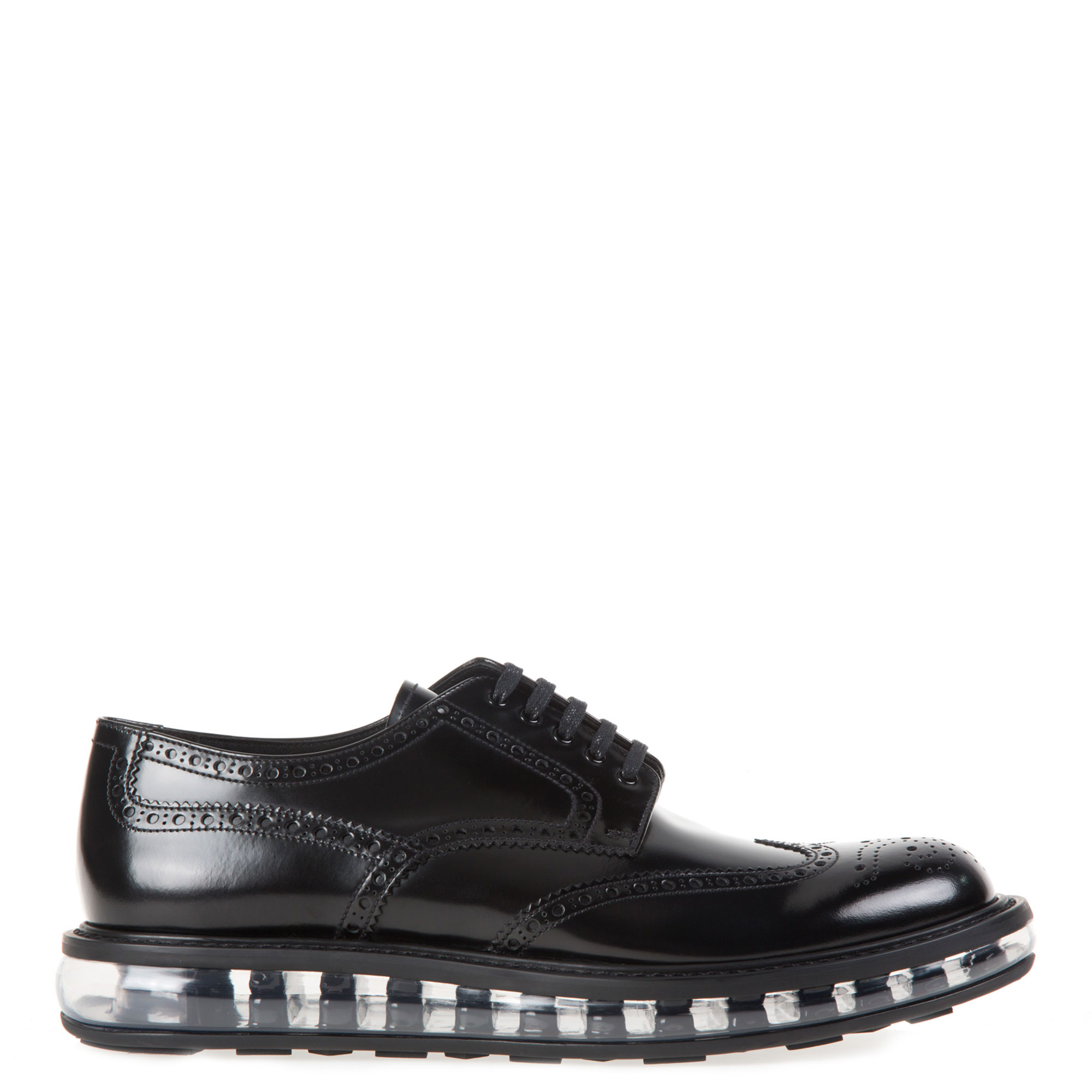 Prada Leather Derby Shoes With Platform in Black for Men | Lyst