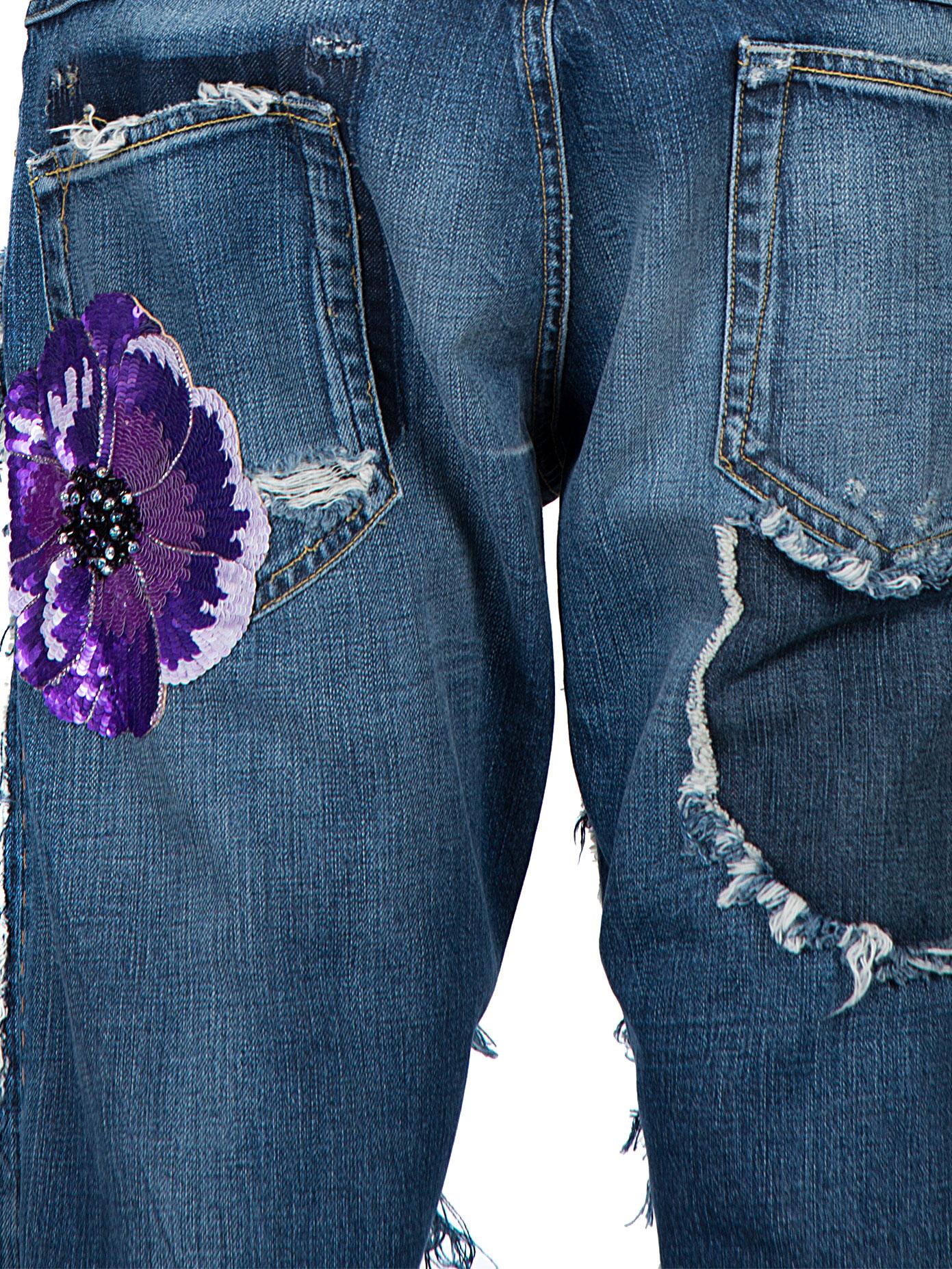 flower jeans