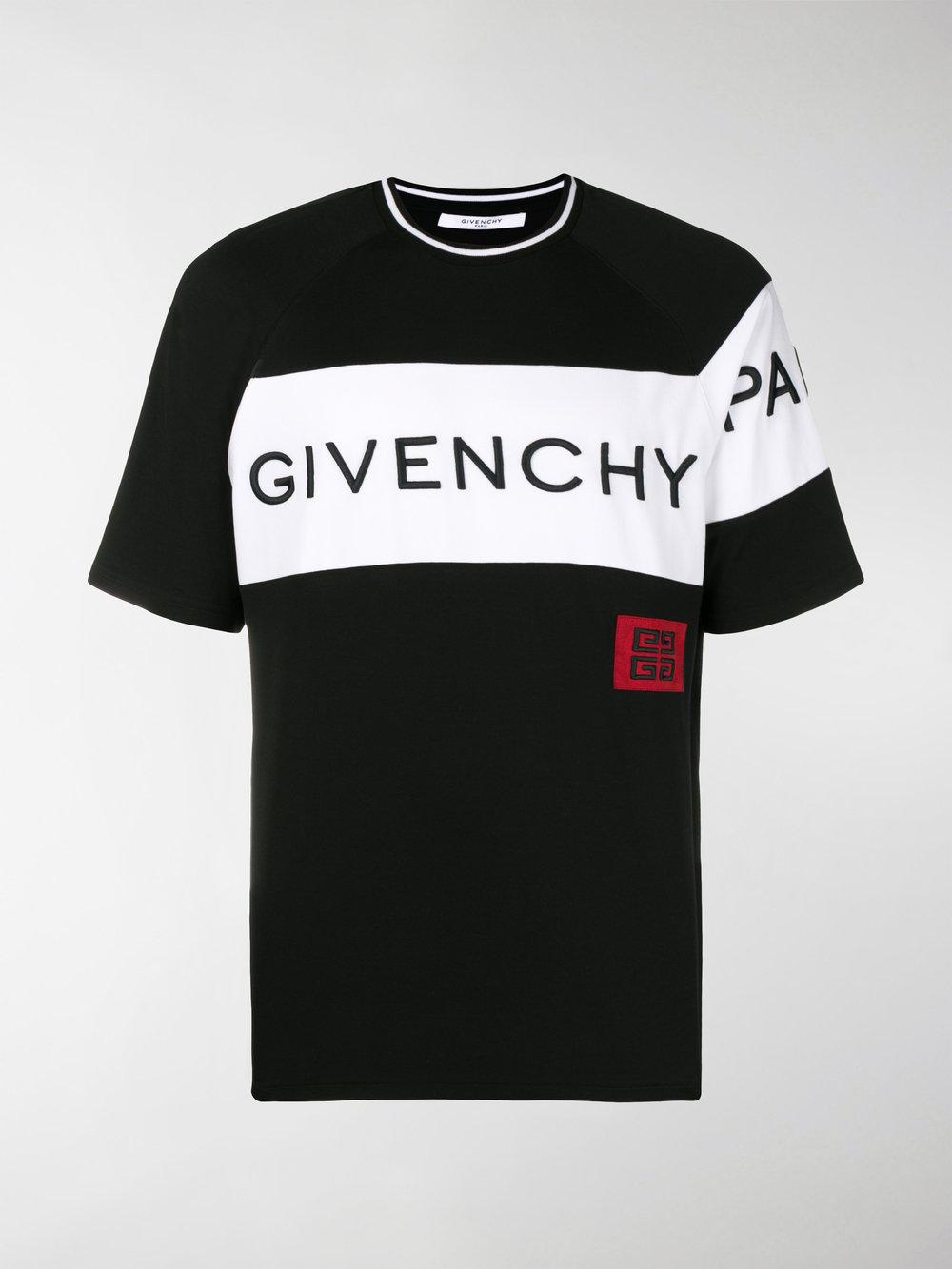 Givenchy 4g Embroidered T-shirt in Black for Men - Lyst