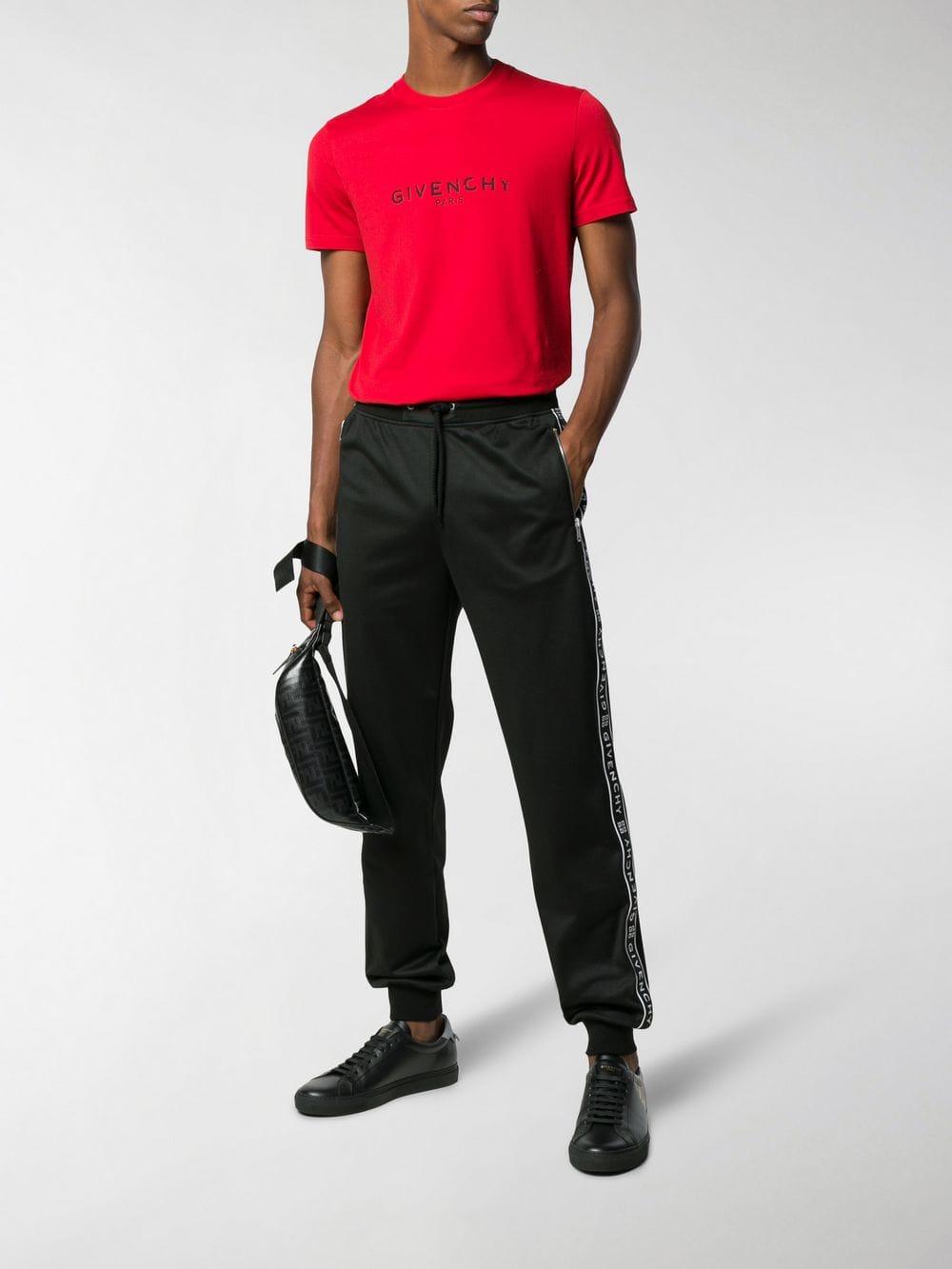 givenchy logo stripe track pants